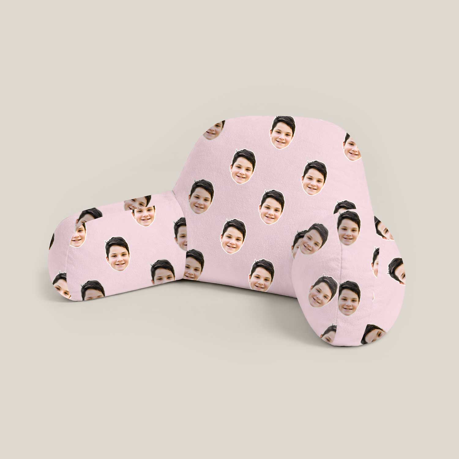 Personalised Kids Face Pattern Cuddle Cushion