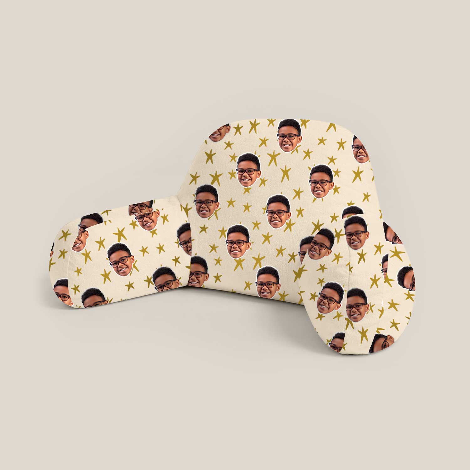 Personalised Kids Star Pattern Cuddle Cushion