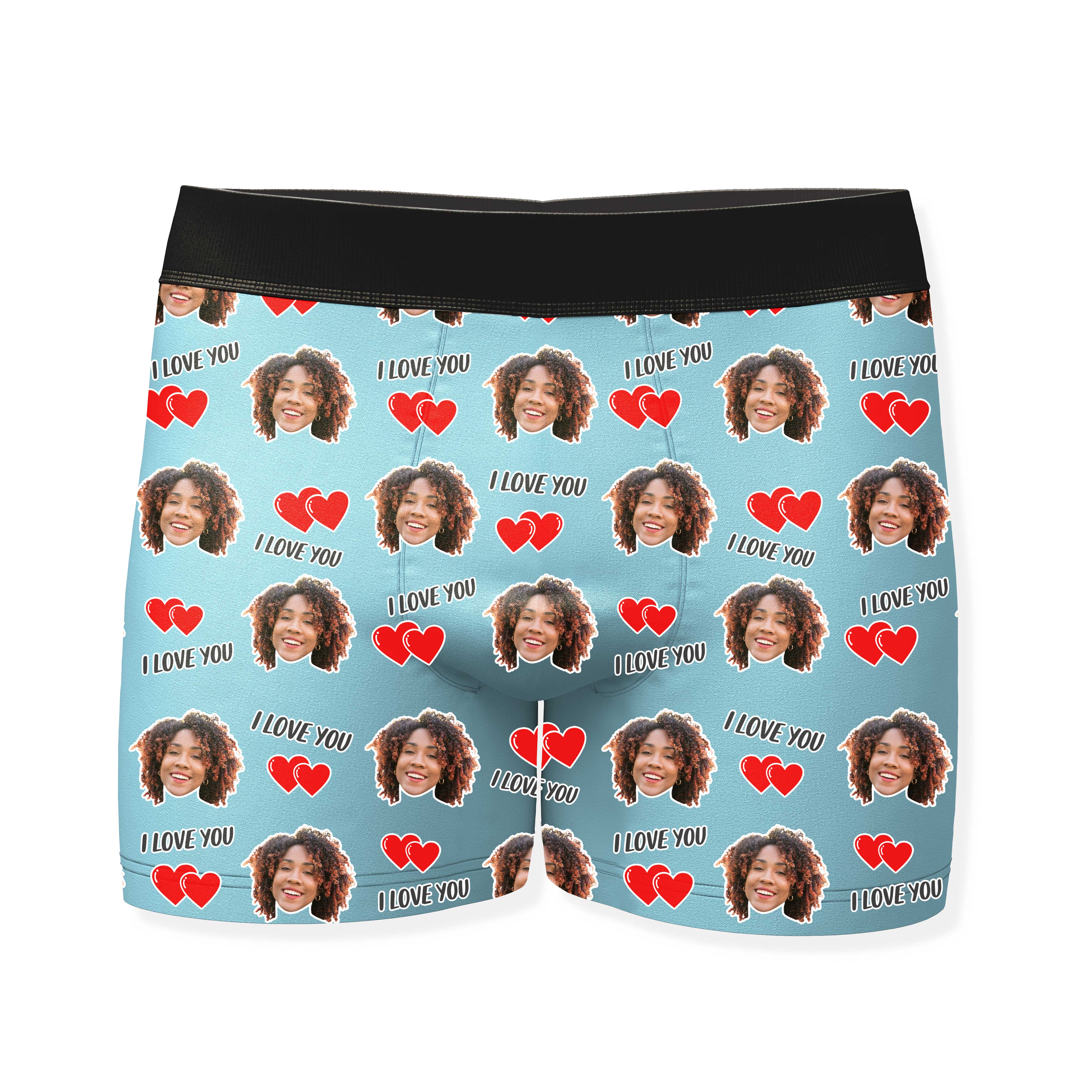 I Love You Valentines Personalised Boxers