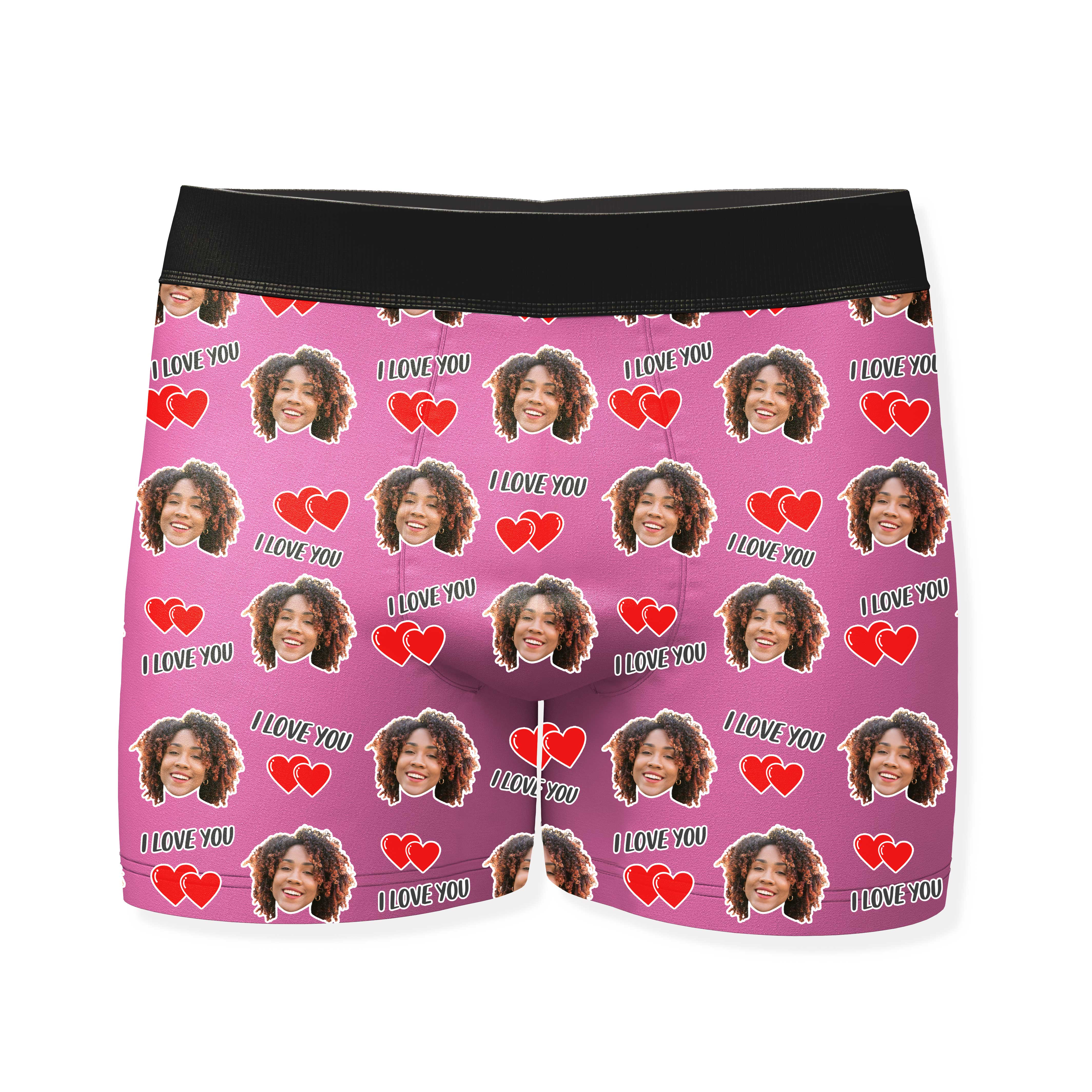 I Love You Valentines Personalised Boxers