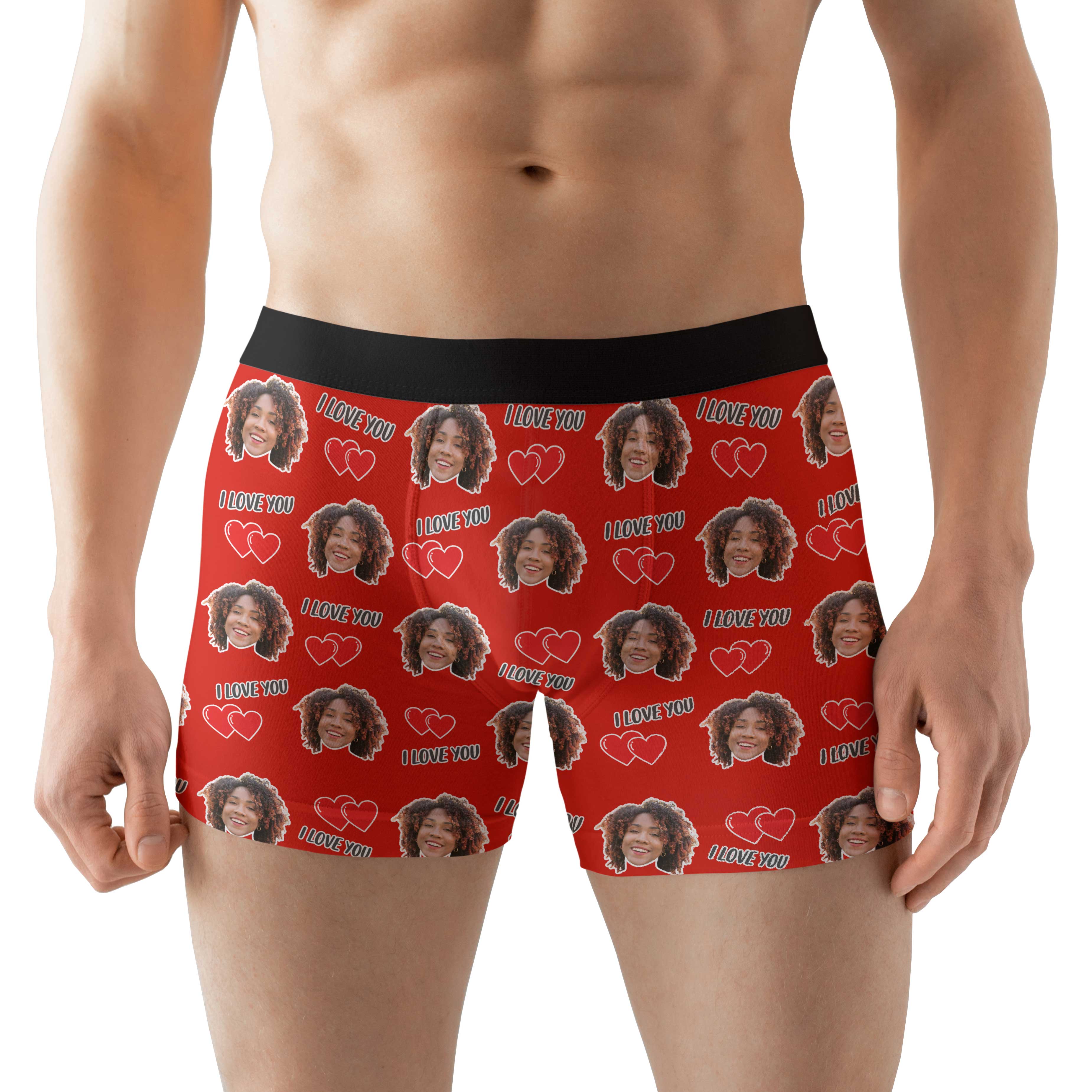 I Love You Valentines Personalised Boxers