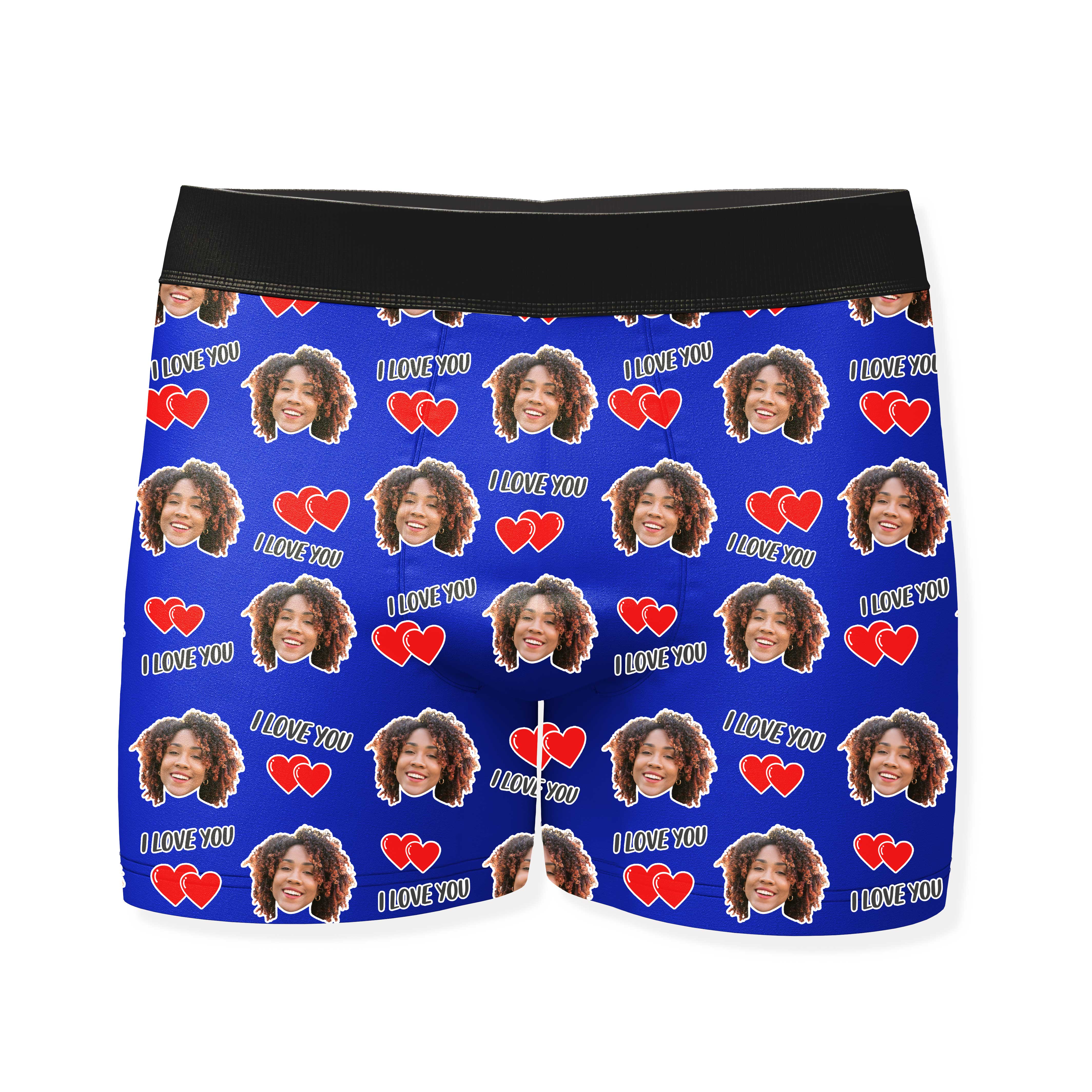 I Love You Valentines Personalised Boxers