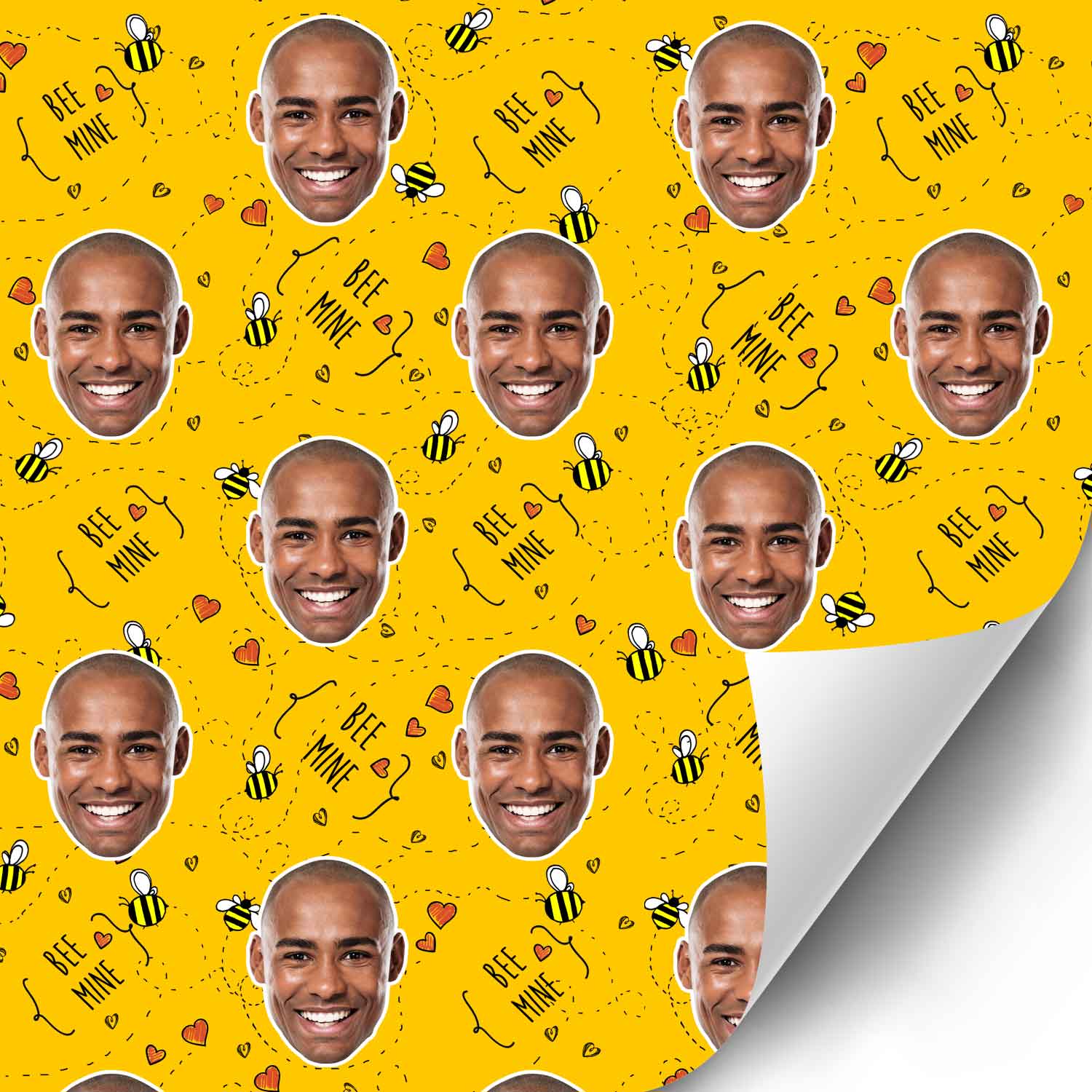 Bee Mine Personalised Wrapping Paper