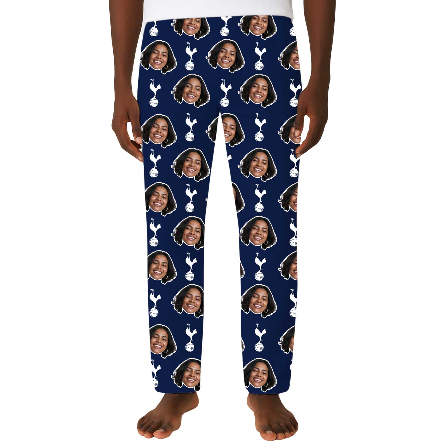 Spurs Navy Men's Personalised PJ Bottoms