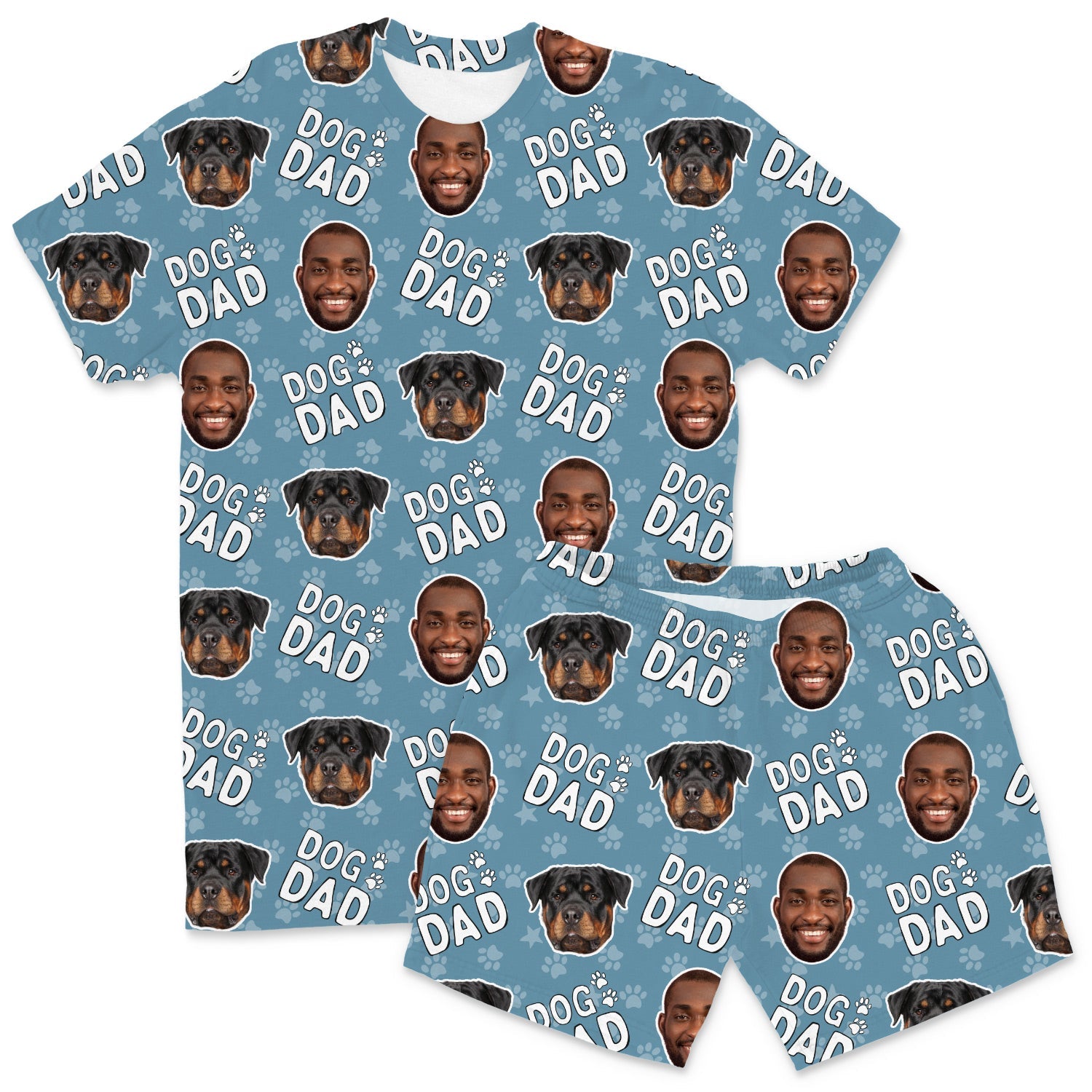 Men's Dog Dad Personalised PJs - Shorts Set