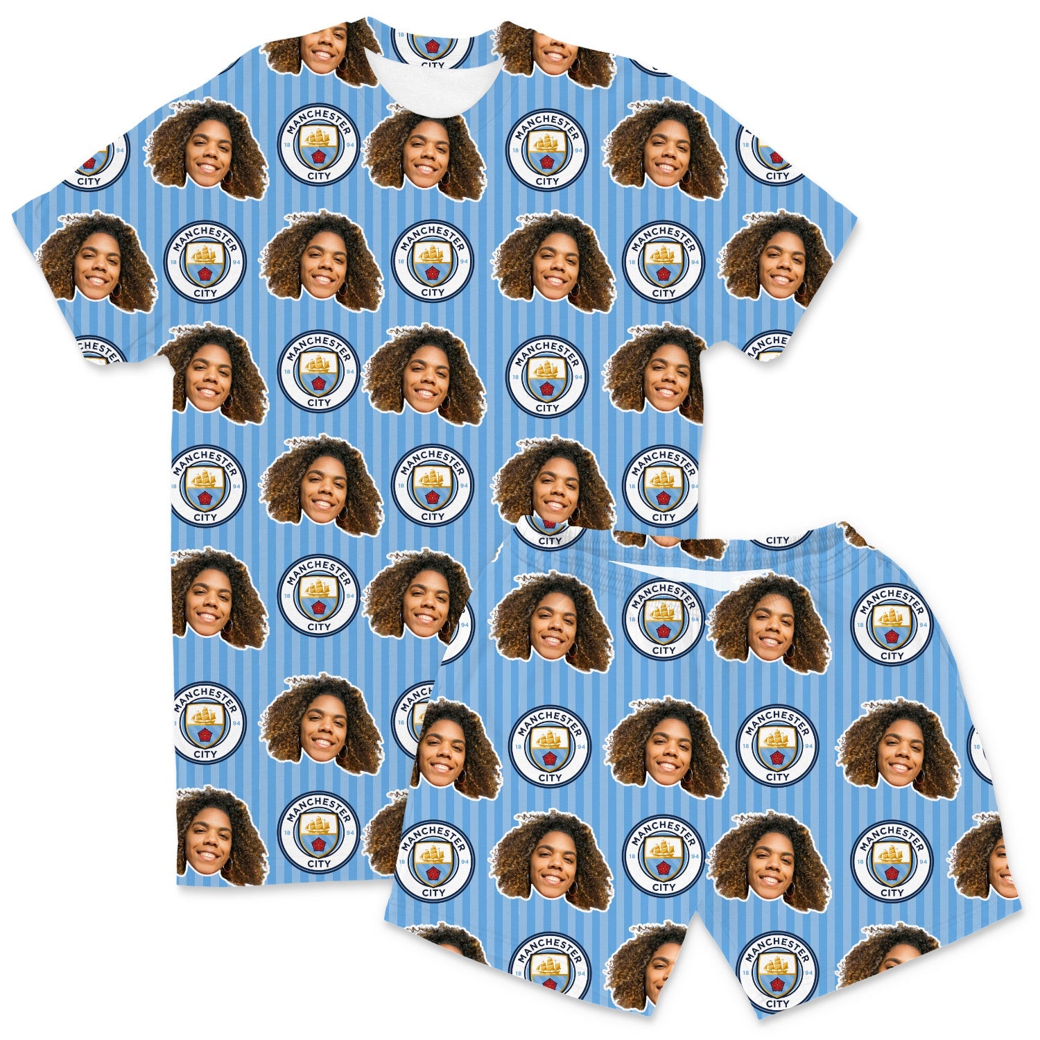 Personalised Men's Pyjamas - Man City Men's PJ Shorts Set