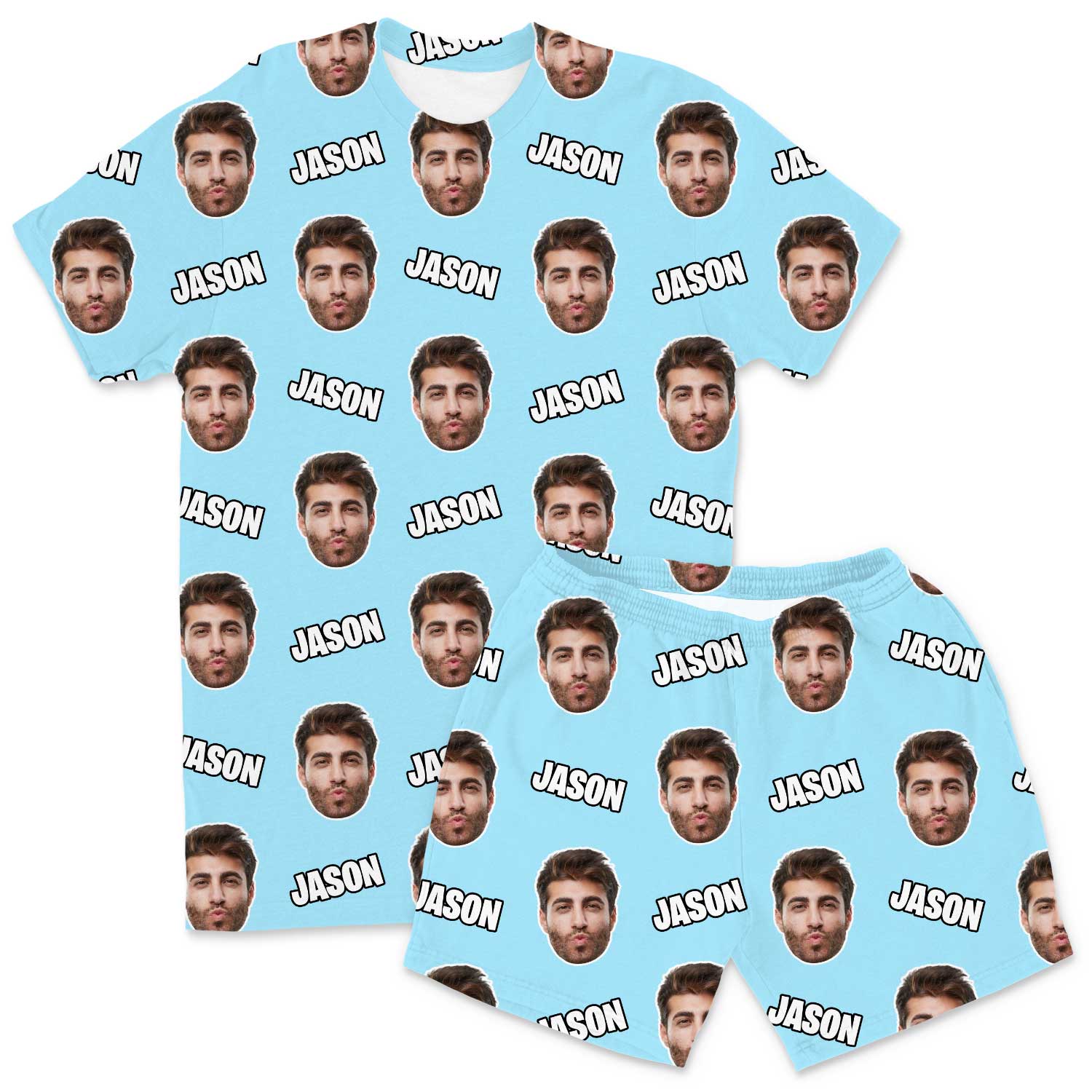 Your Face and Name Men's PJ Shorts Set