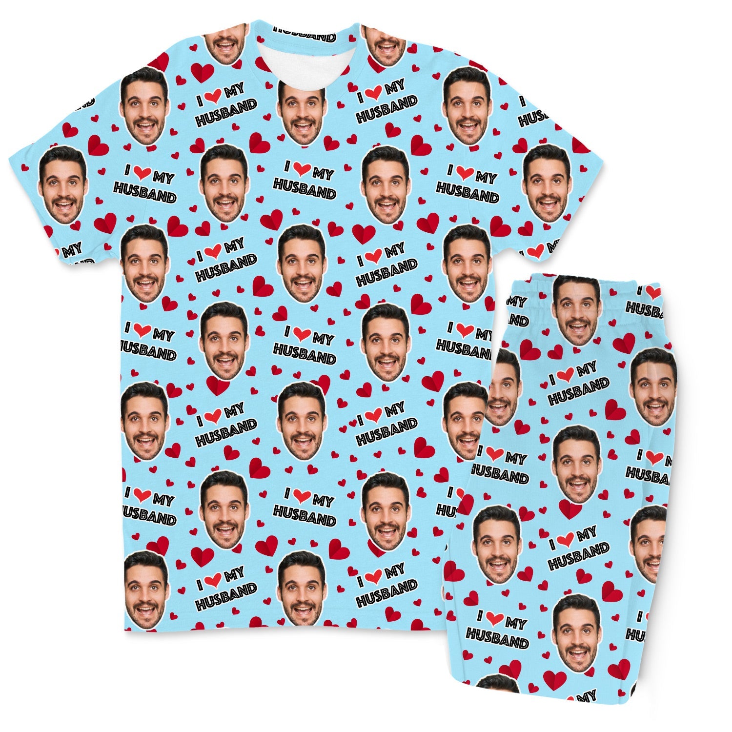 Men's I Love My Husband Pyjamas - Trouser Set