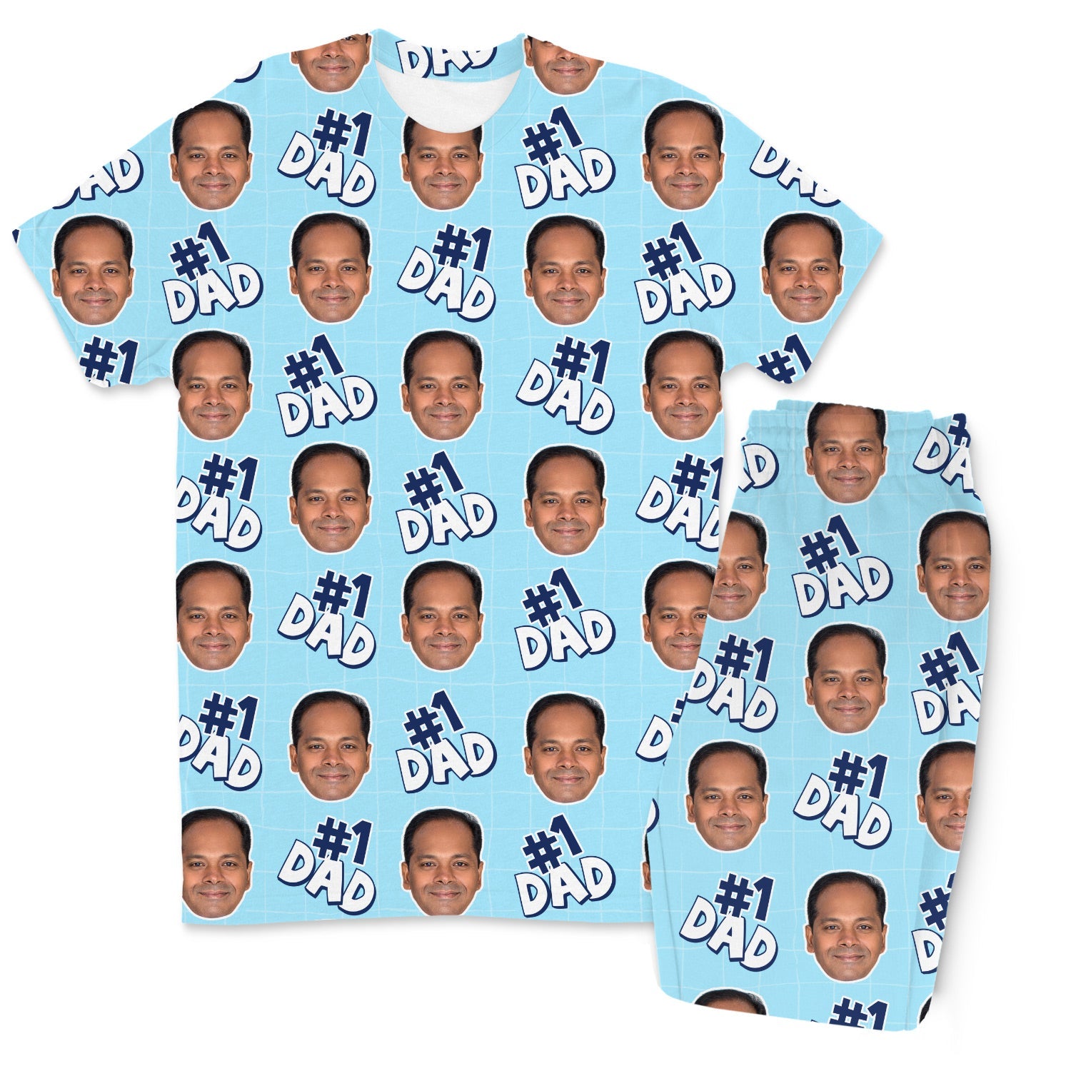 Men's Number 1 Dad Personalised Pyjamas - Trouser Set