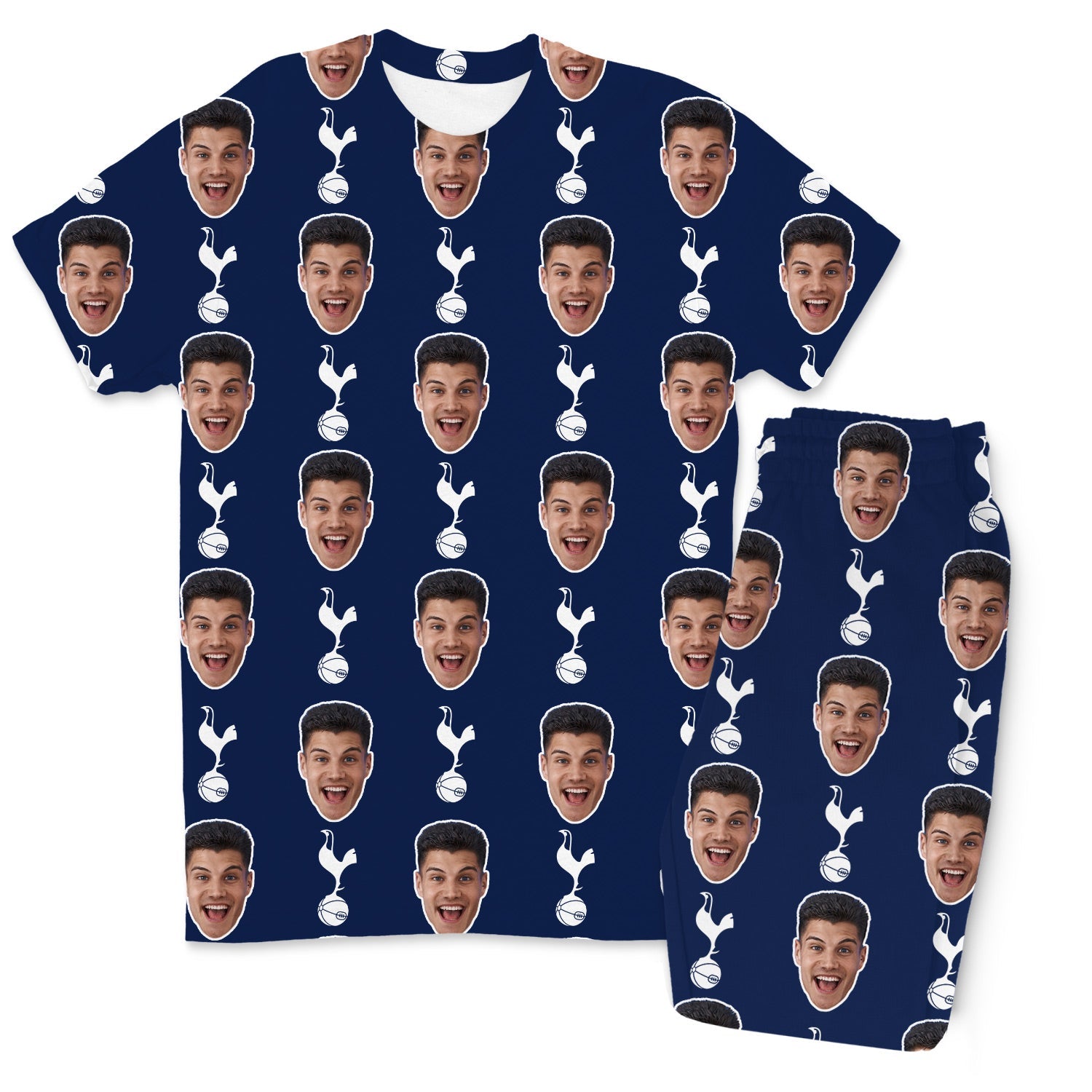 Spurs Navy Men's Personalised Pyjamas - Trouser Set