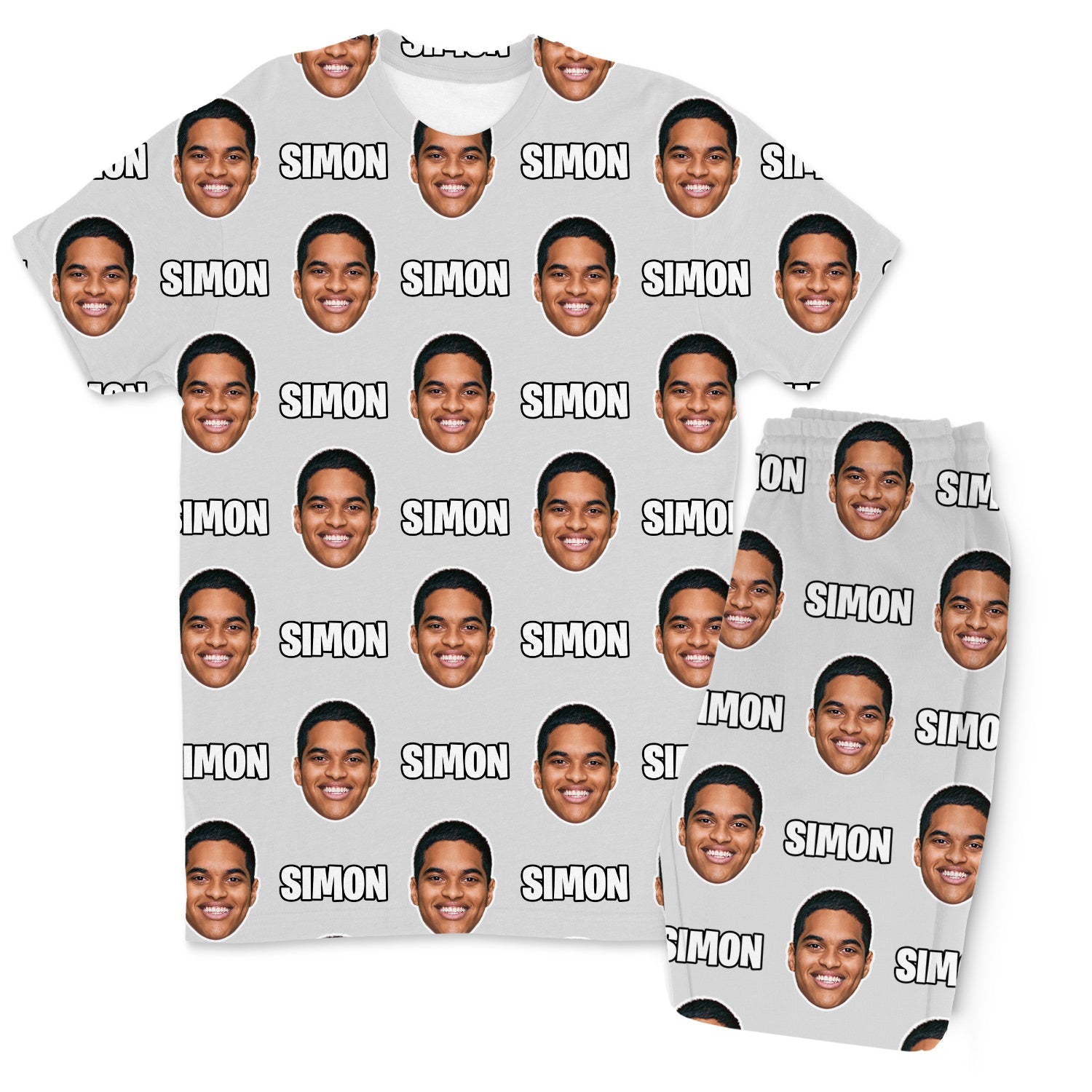 Your Face & Name Men's Personalised PJs - Trousers Set