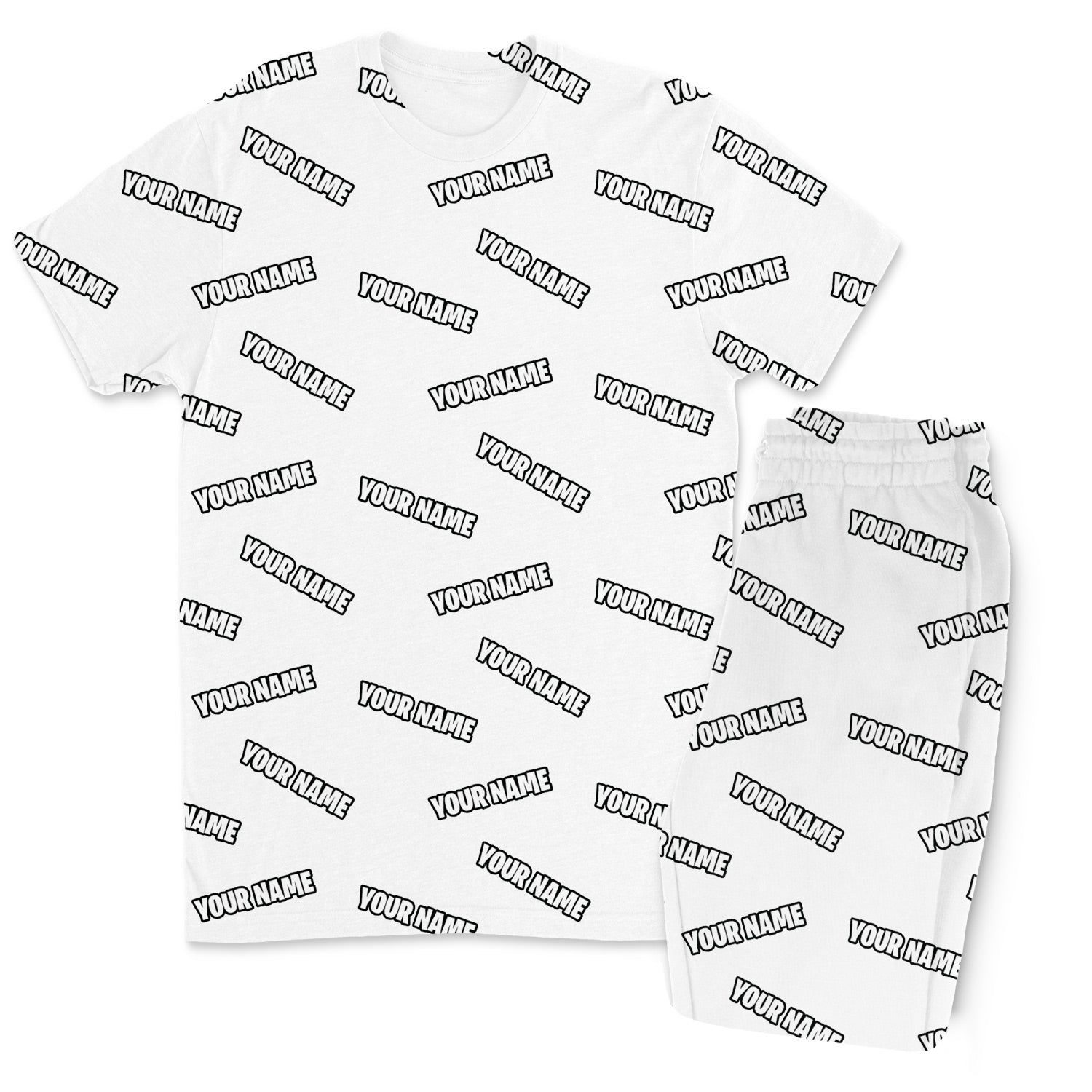 Your Name All Over Men's Personalised PJs - Trousers Set