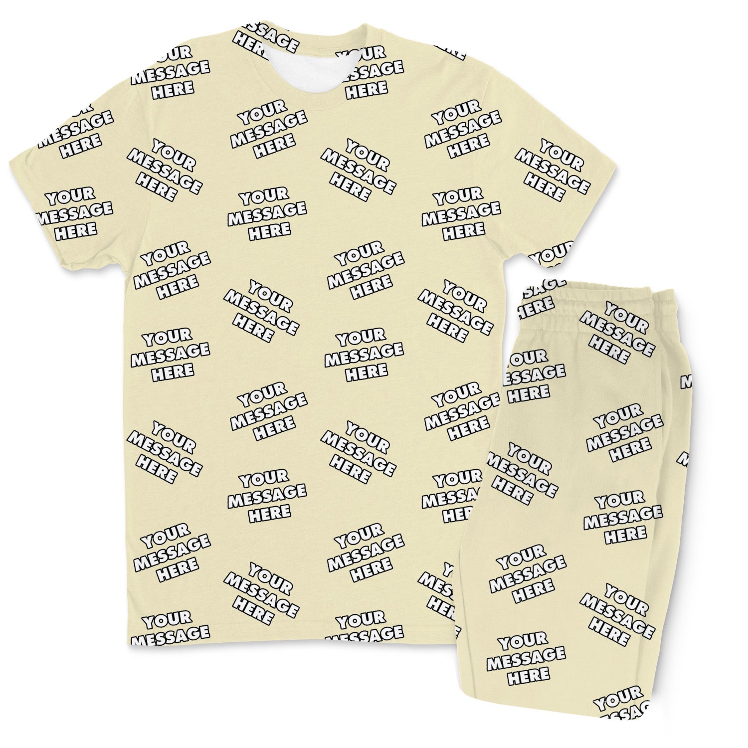 Your Message All Over Men's Personalised PJs - Trousers Set