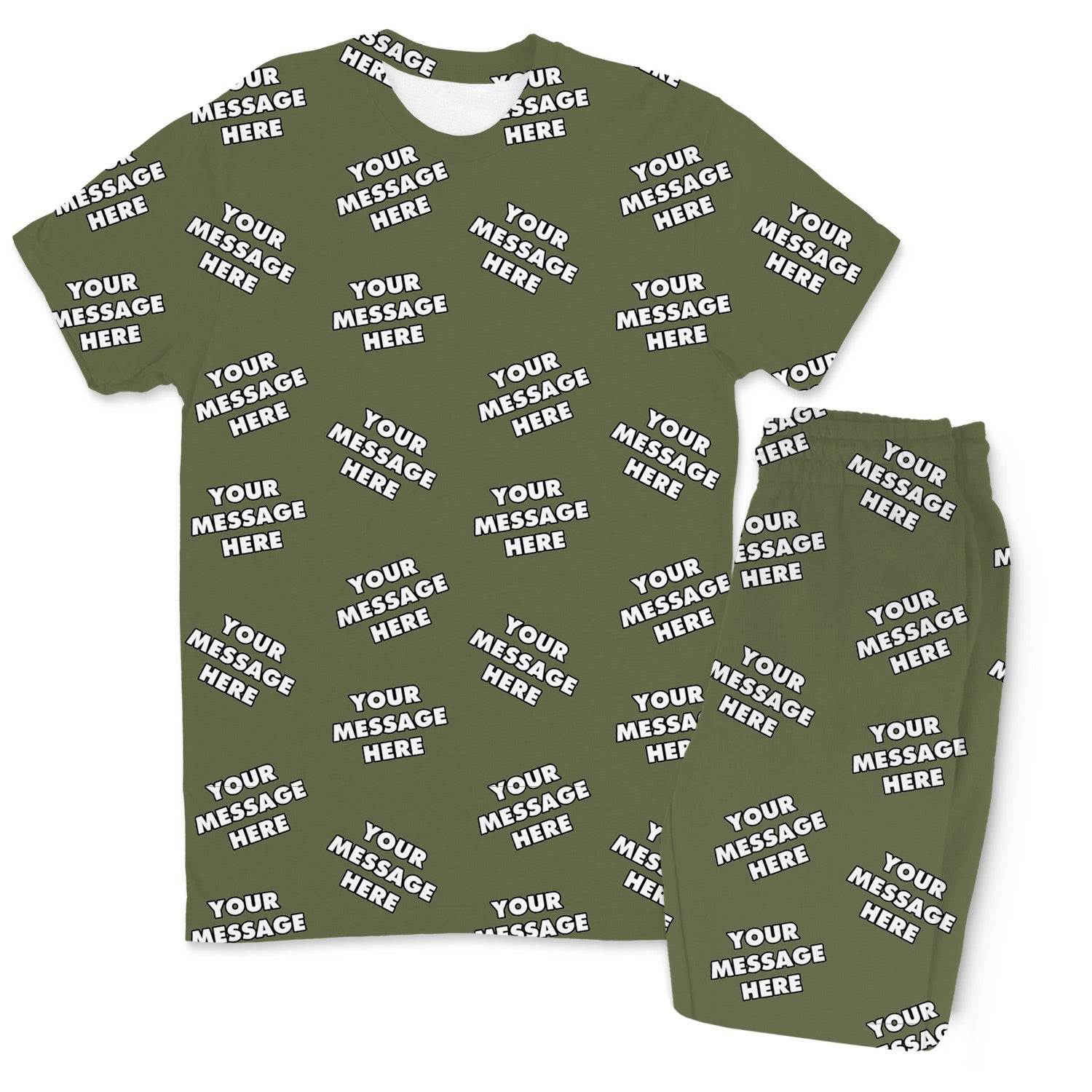 Your Message All Over Men's Personalised PJs - Trousers Set