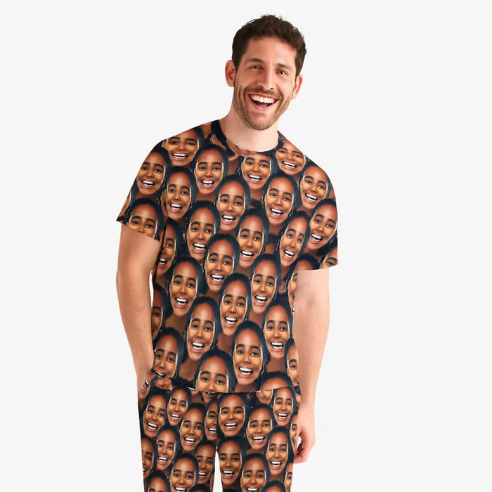 Men's Face Mash Pyjamas Trouser Set