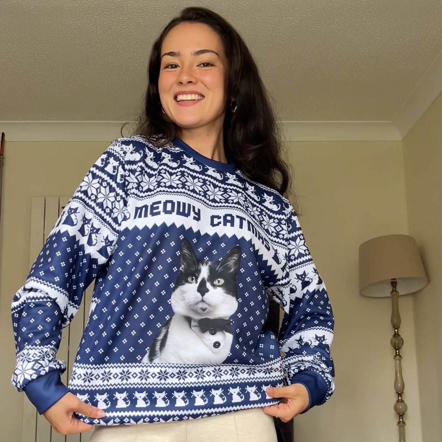 funny personalised cat jumper