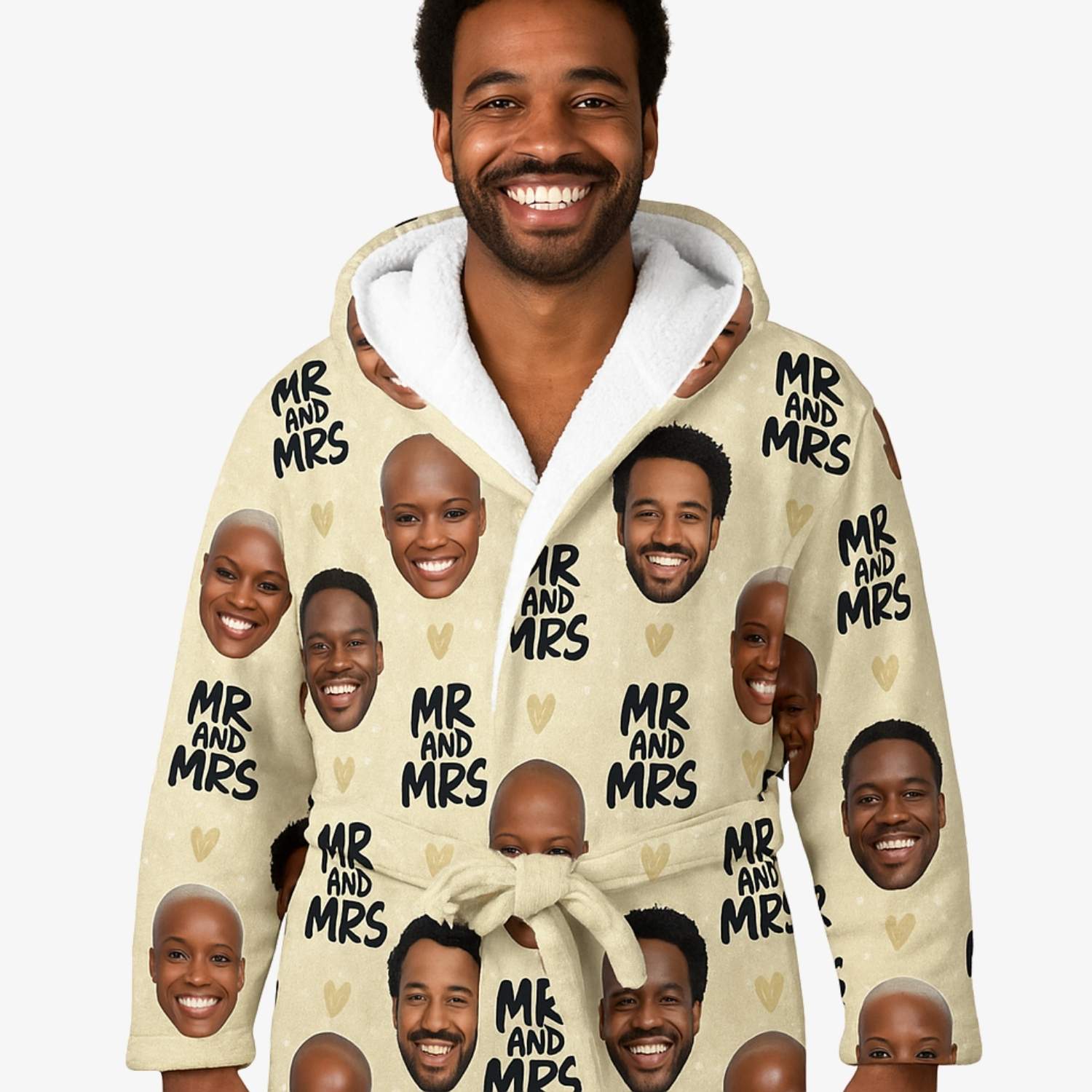 Mr & Mrs Personalised Dressing Gown | Custom Bath Robe for Couples Mr & Mrs Personalised Dressing Gown | Custom Bath Robe for Couples