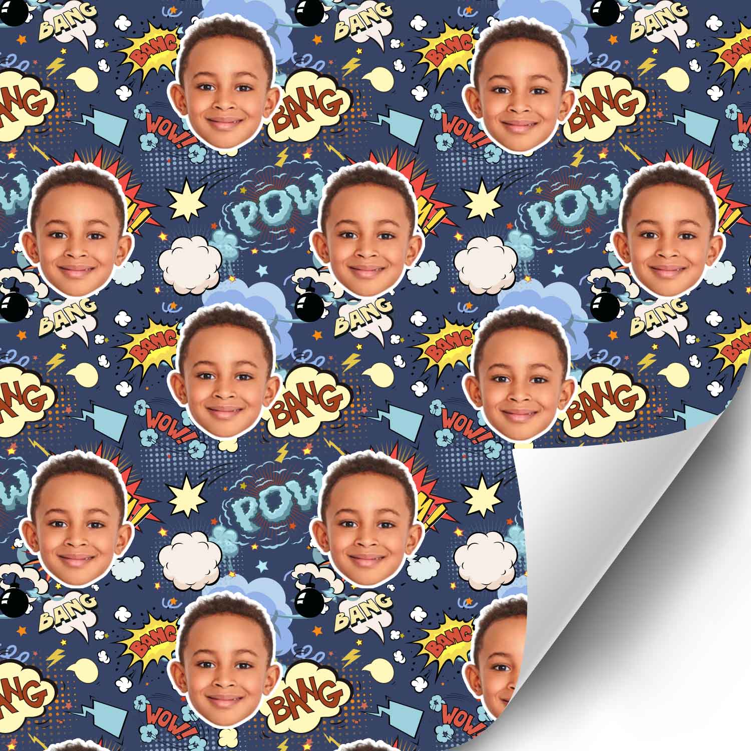 Cartoon Comic Face Wrapping Paper