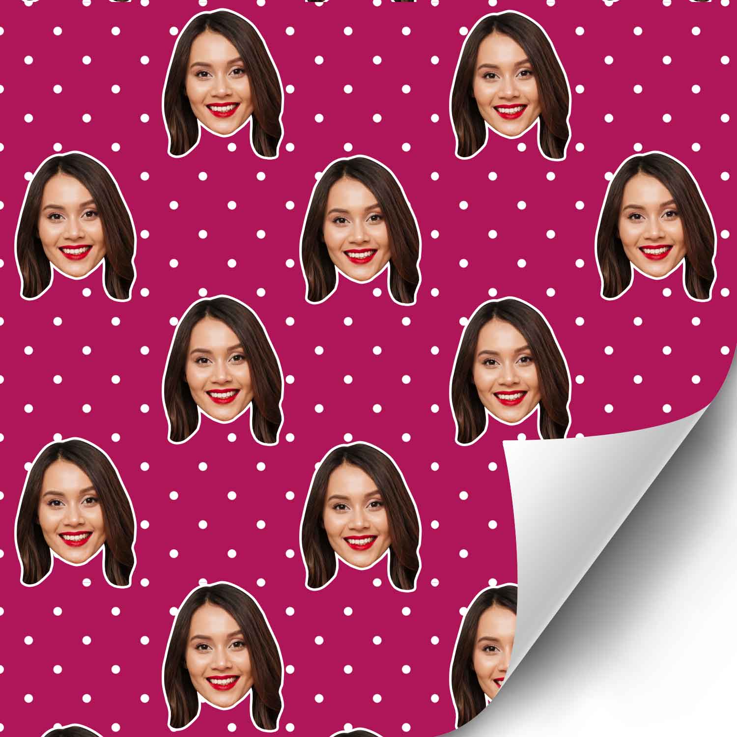 Your Face Polka Dot Wrapping Paper