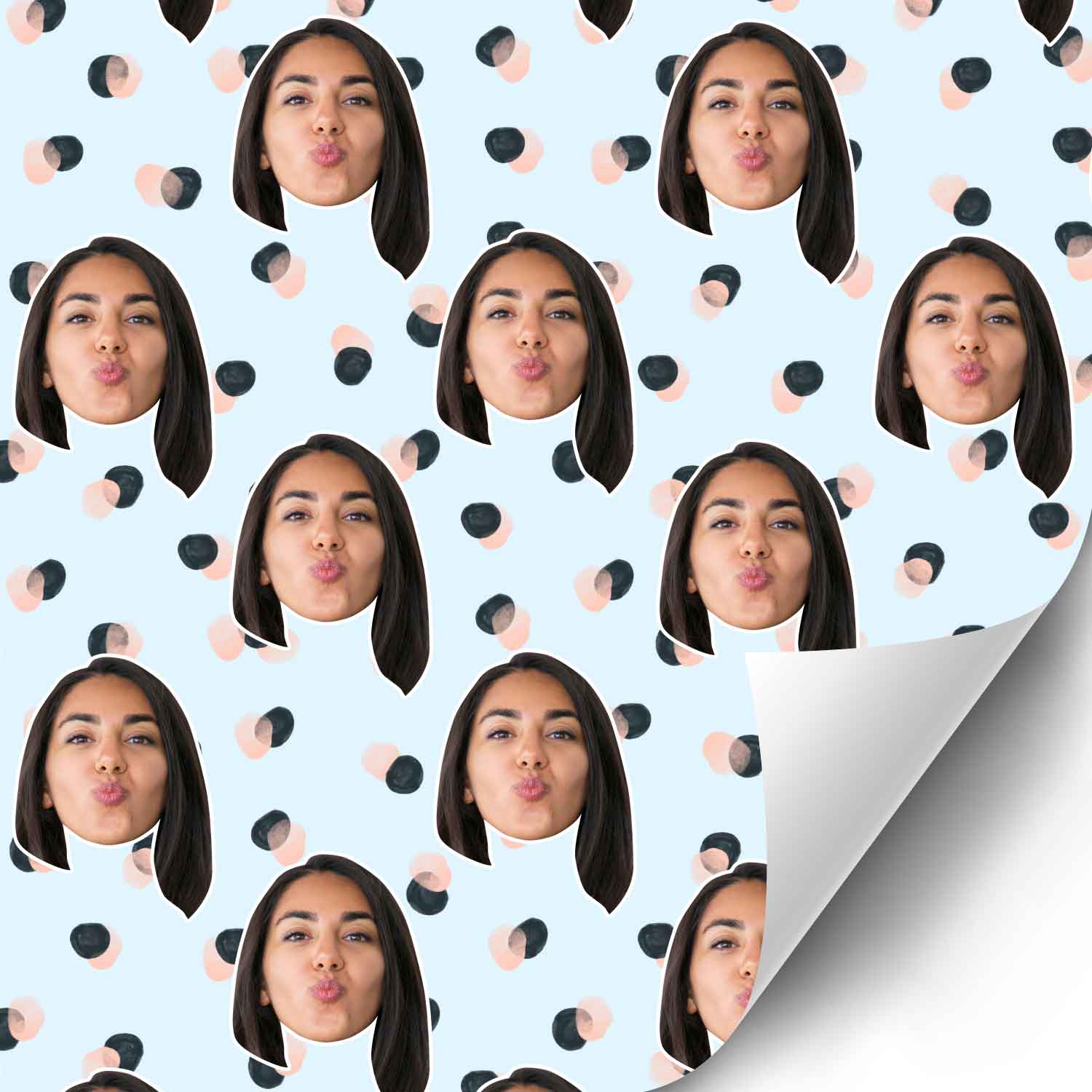 Your Face Spots Personalised Wrapping Paper