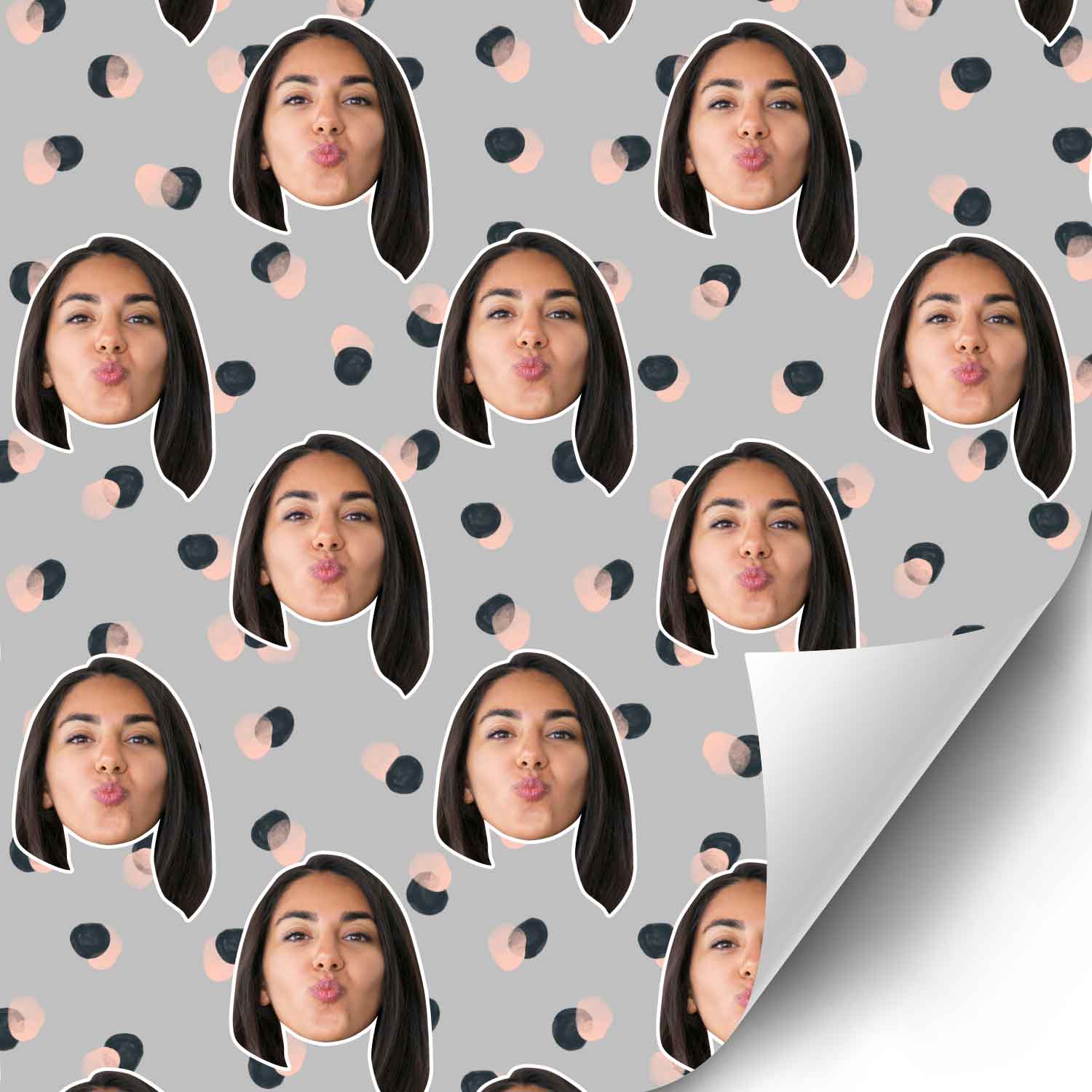 Your Face Spots Personalised Wrapping Paper