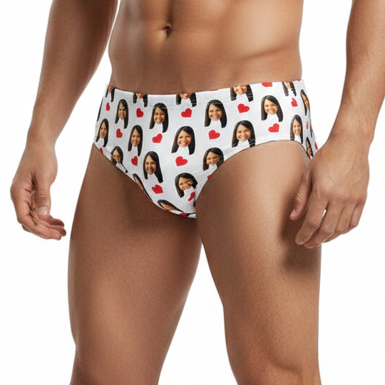Hearts Personalised Swim Trunks
