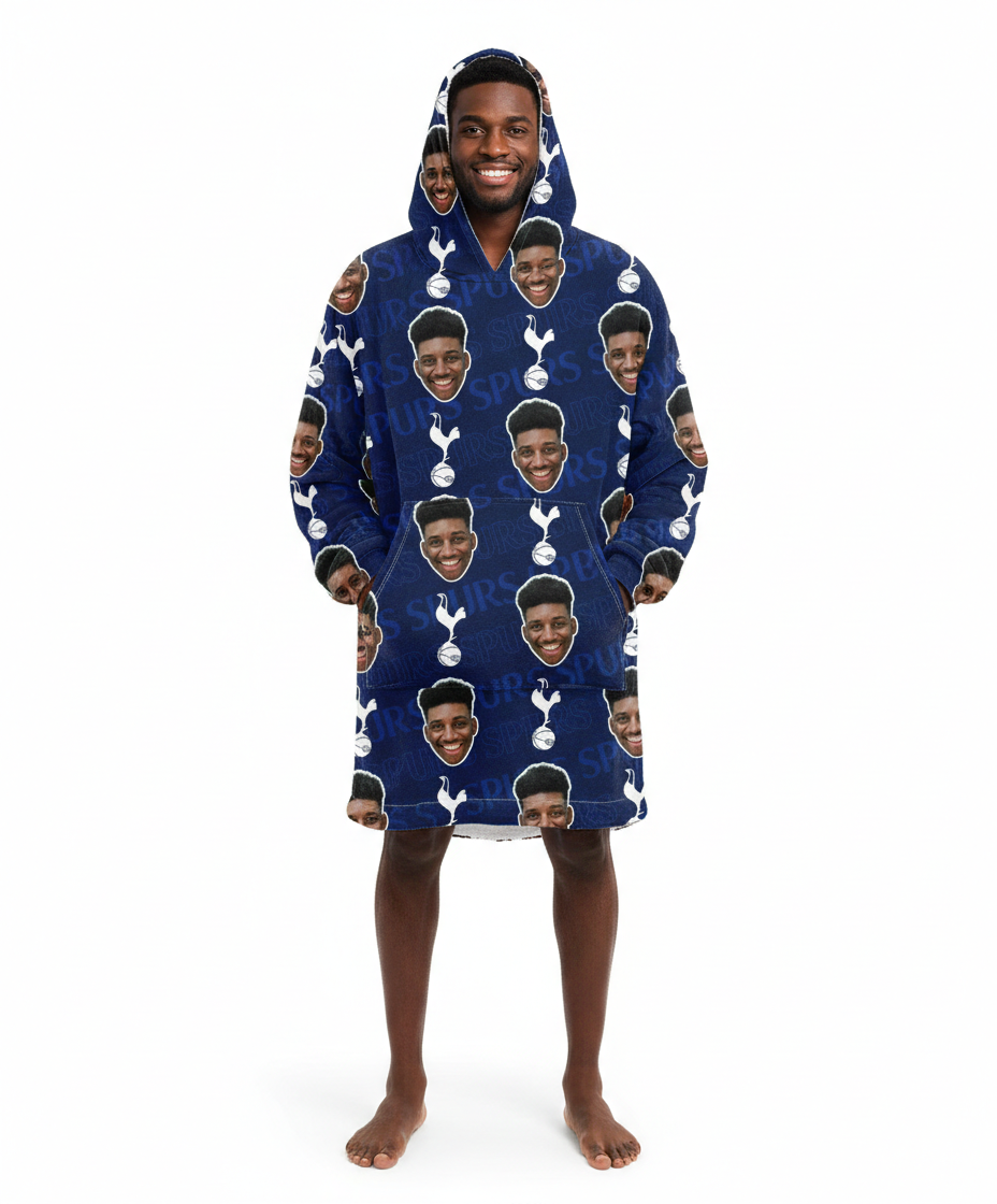Personalised Spurs Hoodie Blanket