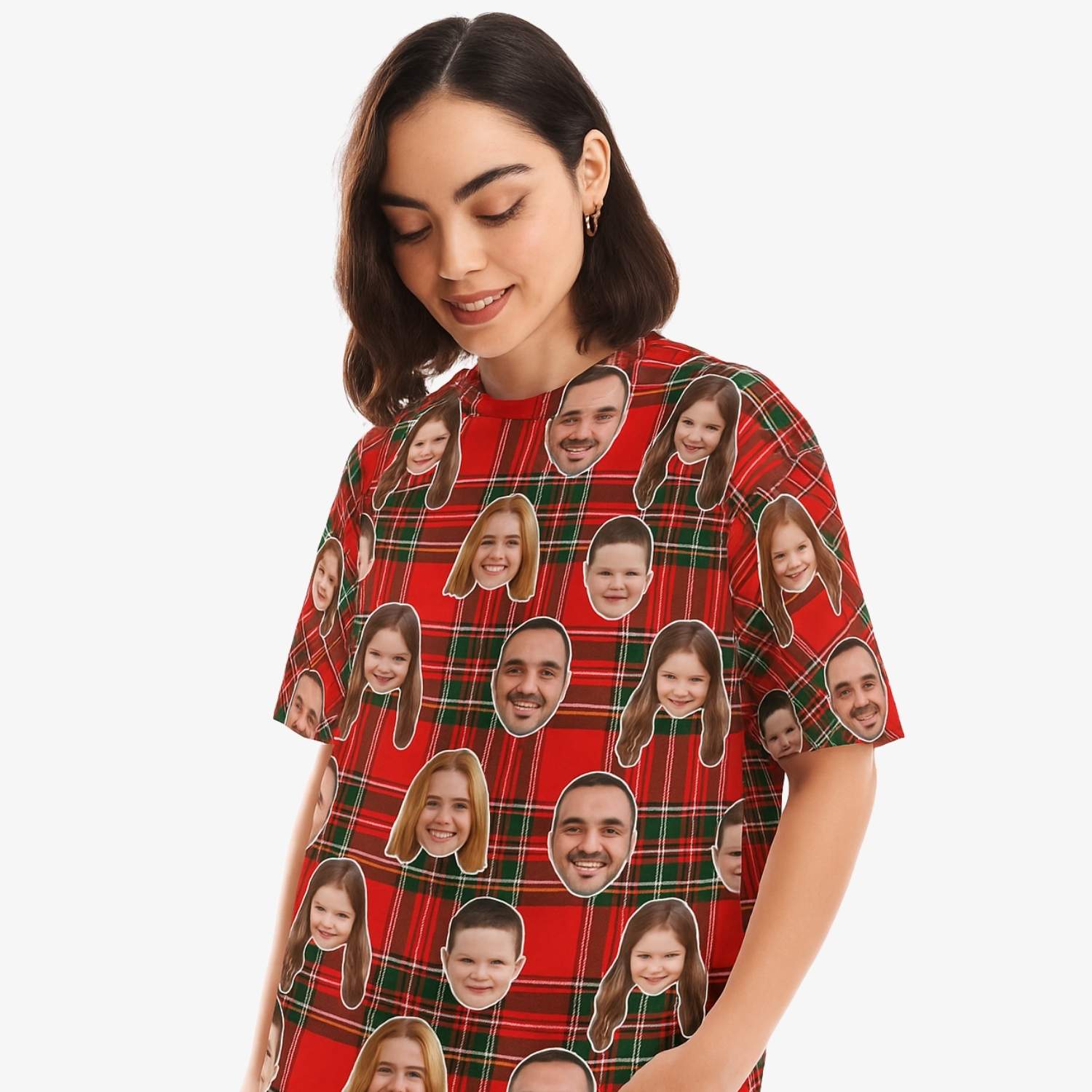 Red Tartan Custom T-Shirt