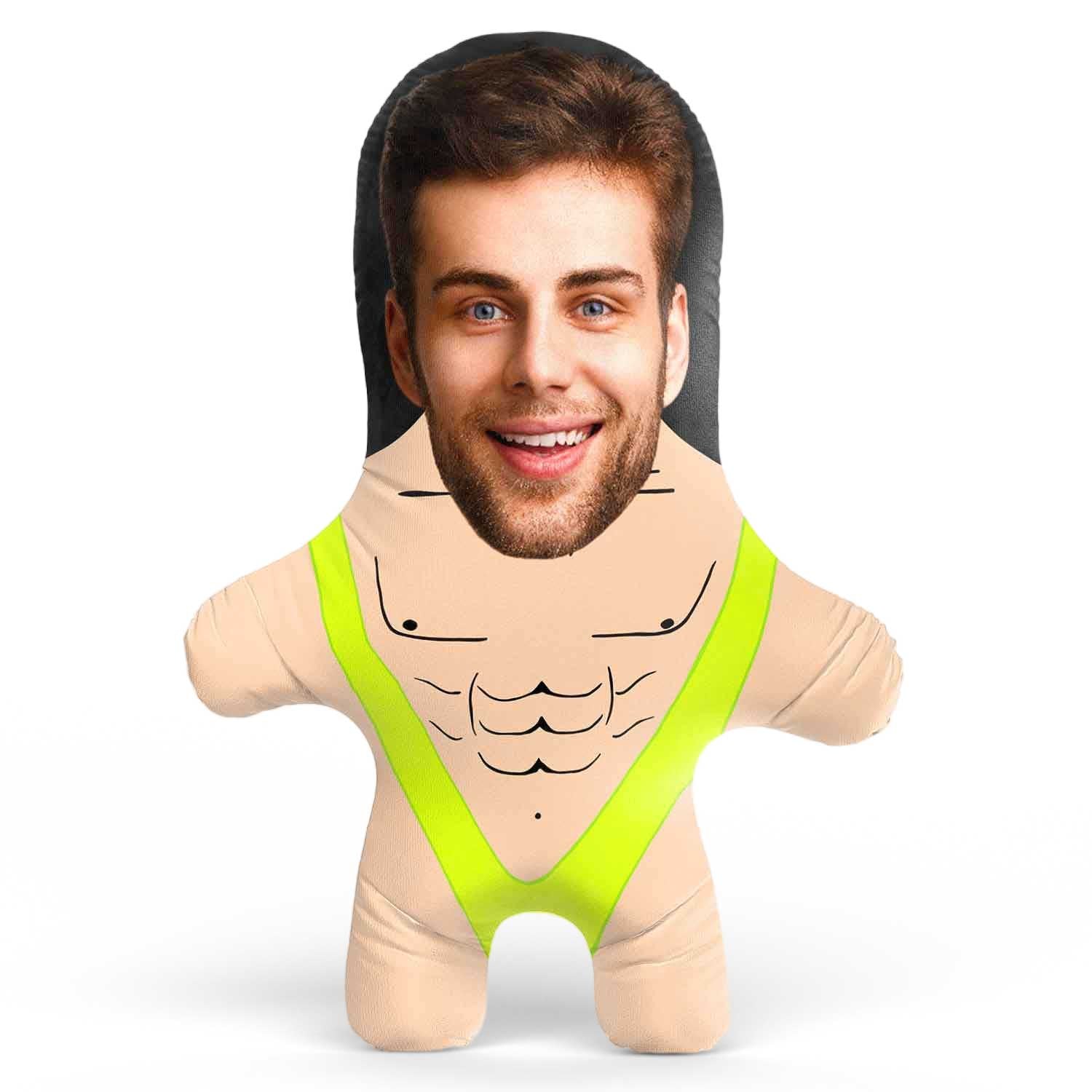 Mankini Face Pillow Doll