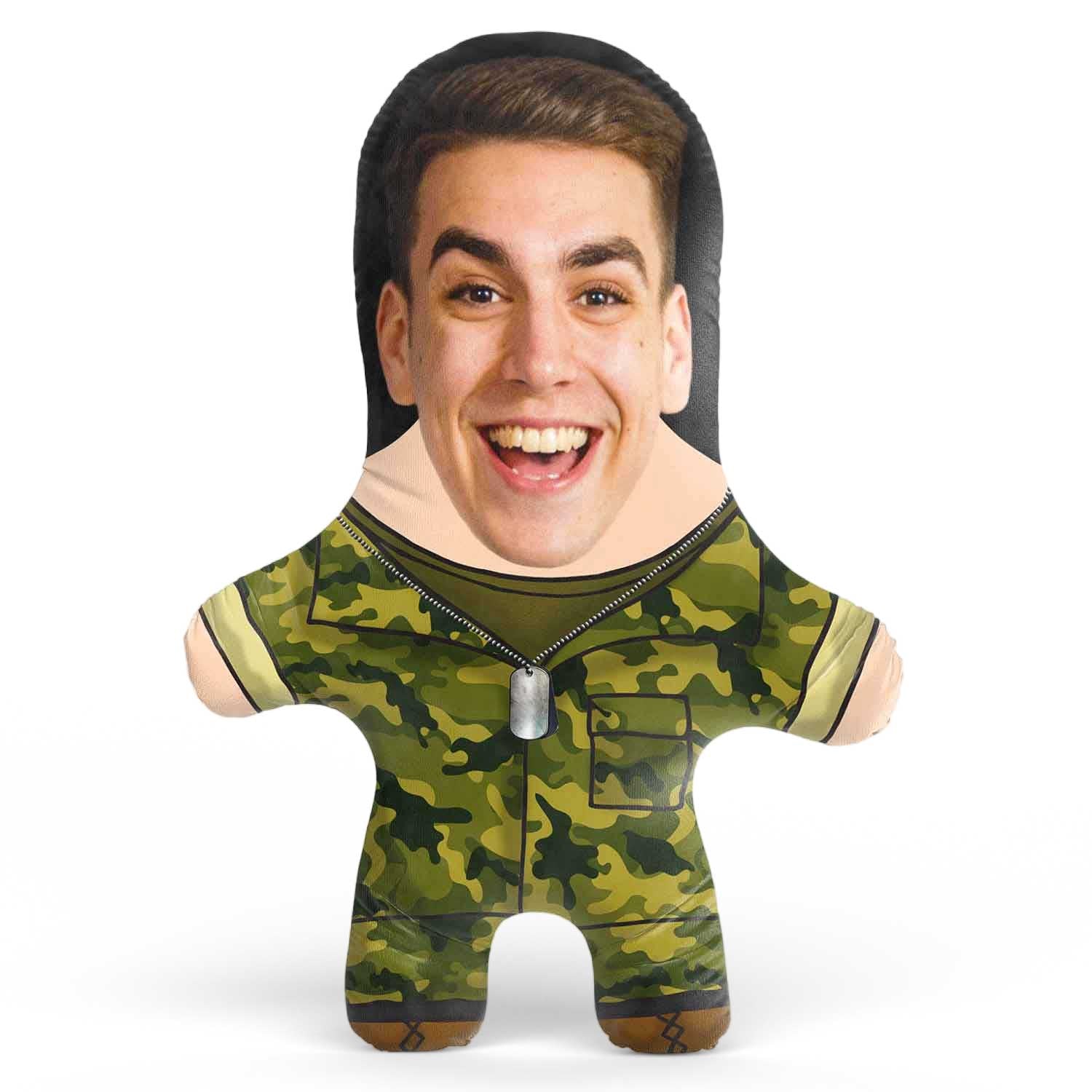 Soldier Face Pillow Doll