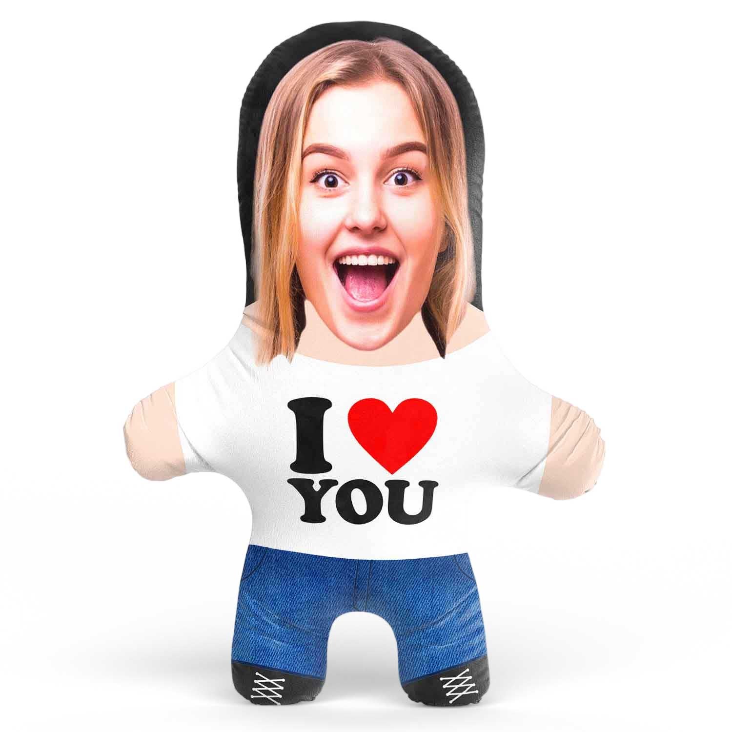 I Heart You Face Pillow Doll