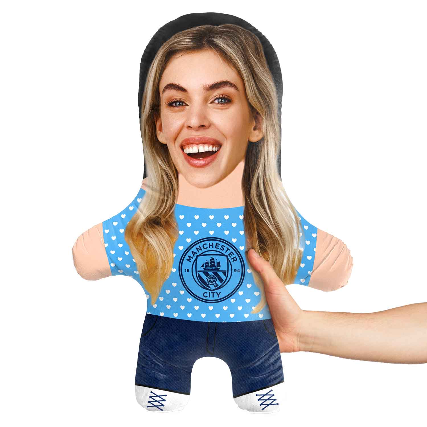 Man City Love Face Pillow