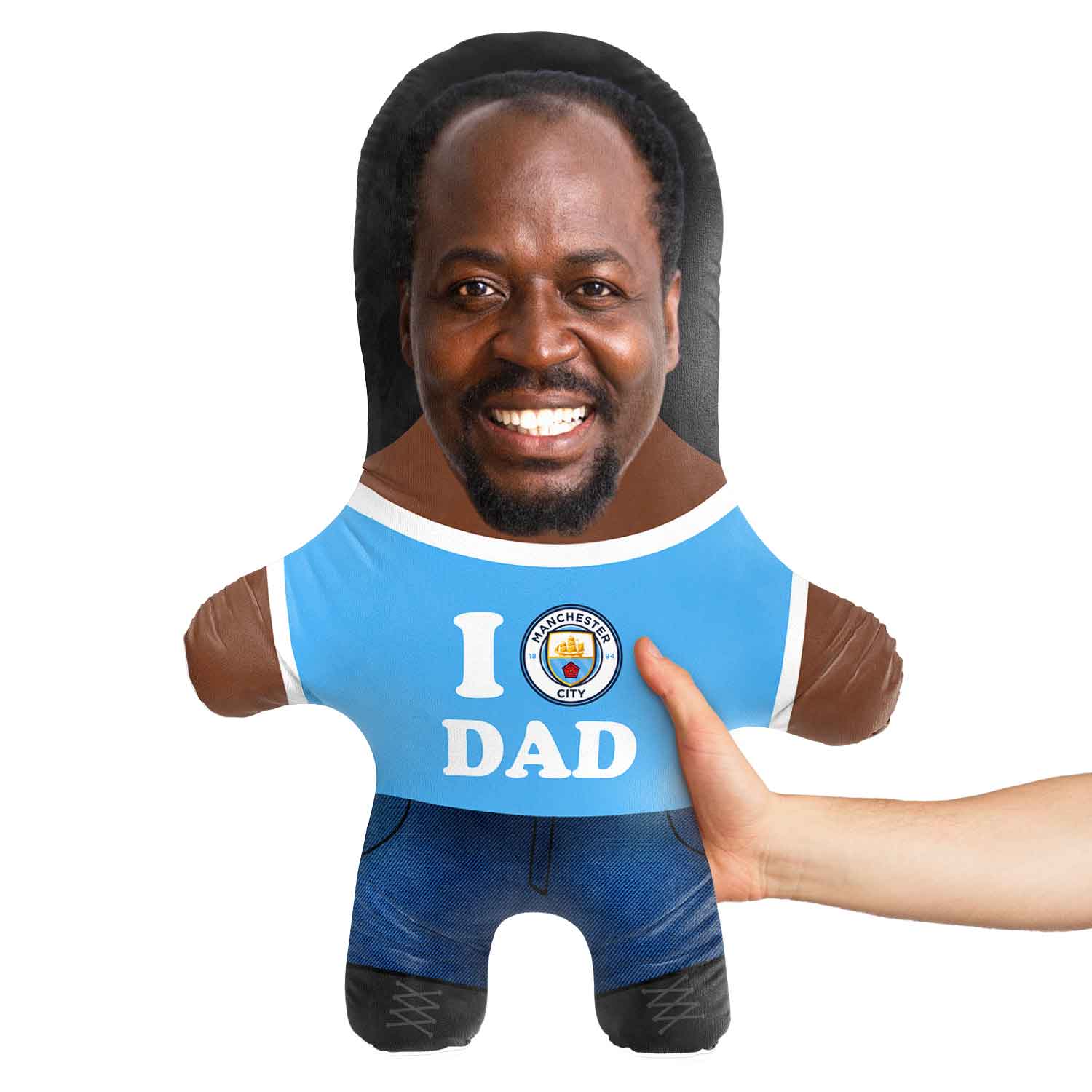 I Love Dad Man City Face Pillow