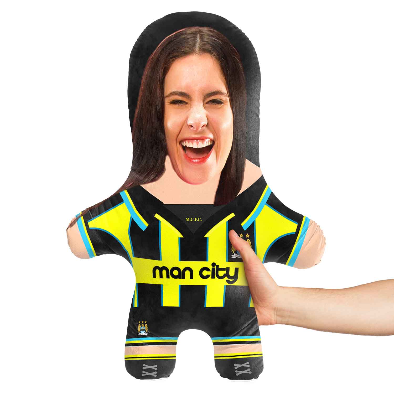 Man City 1999 Away Face Pillow