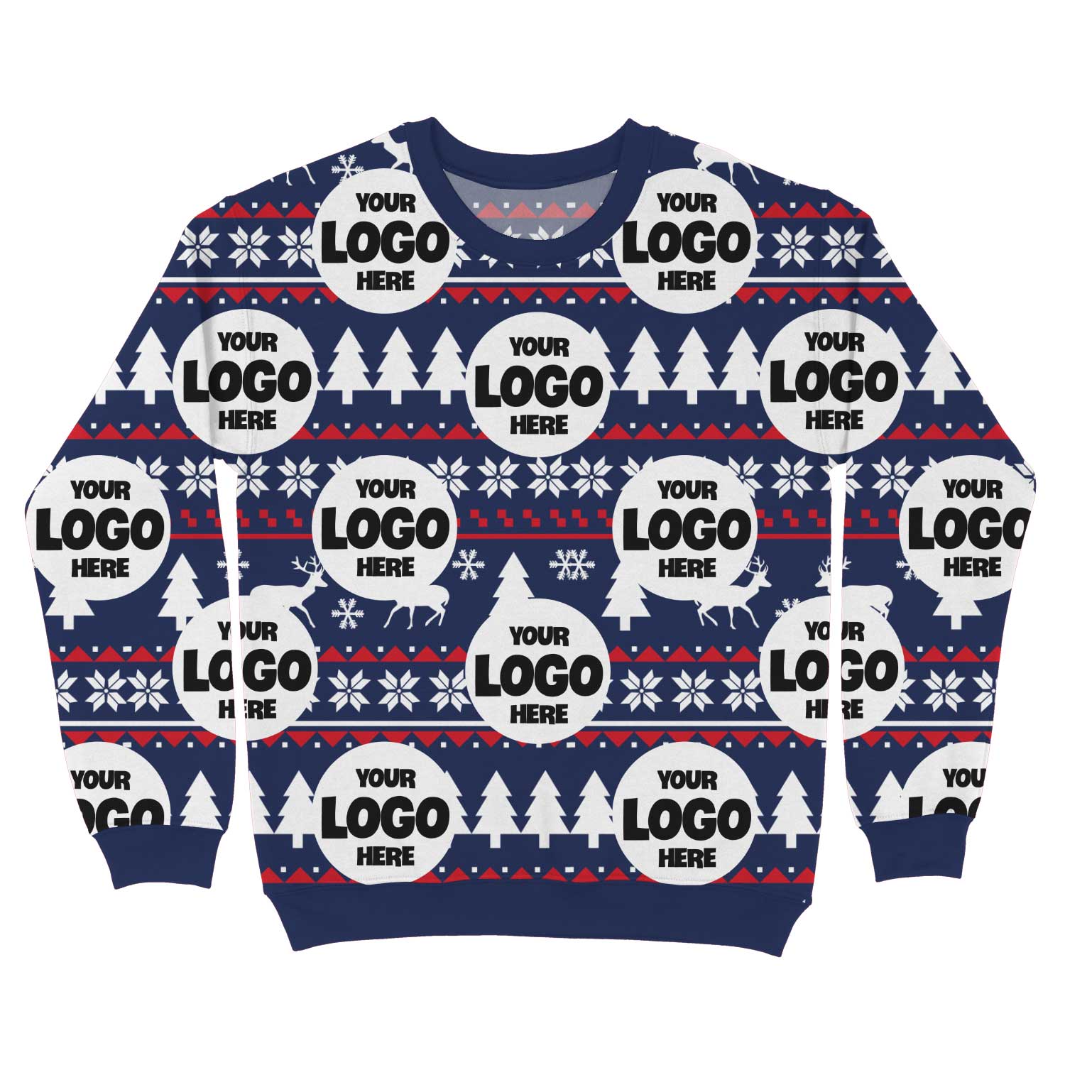Your Logo Pattern Personalised Christmas Jumper
