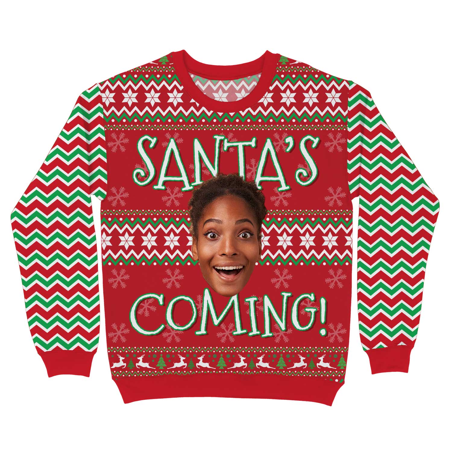 Santa's Coming! Personalised Christmas Jumper
