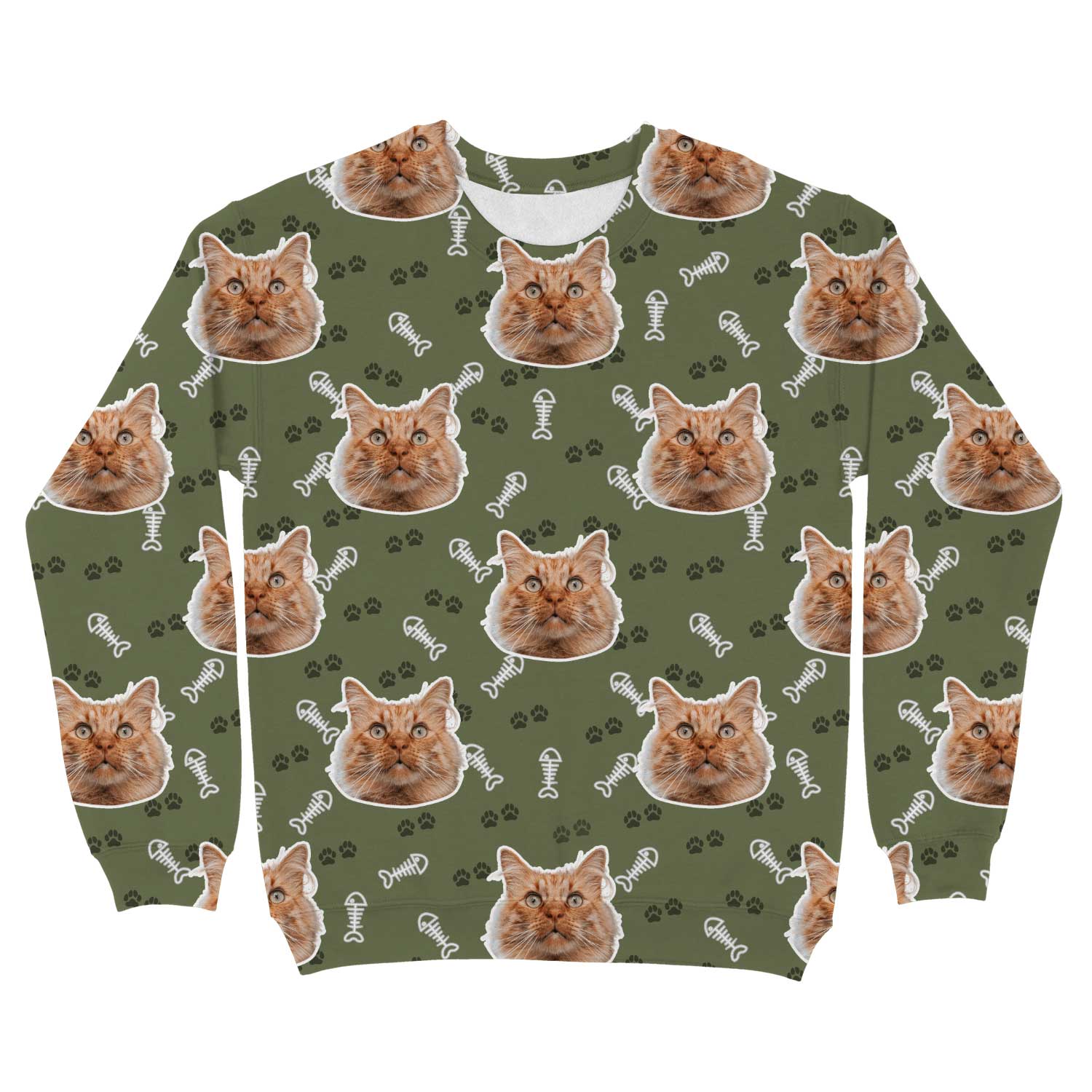 Cat Pattern Personalised Sweatshirt
