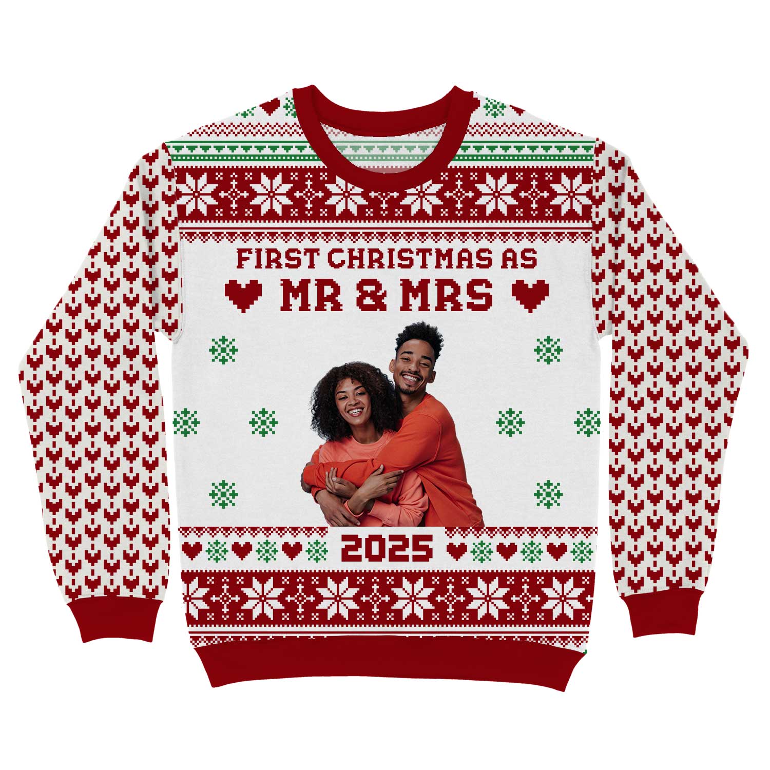 First Christmas as Mr & Mrs Personalised Christmas Jumper