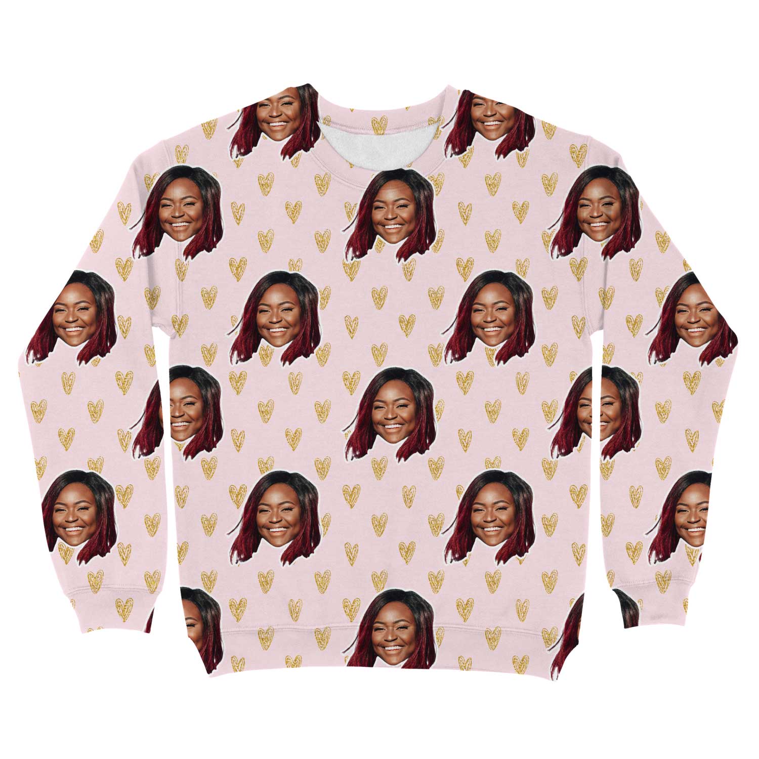 Gold Hearts Personalised Sweatshirt