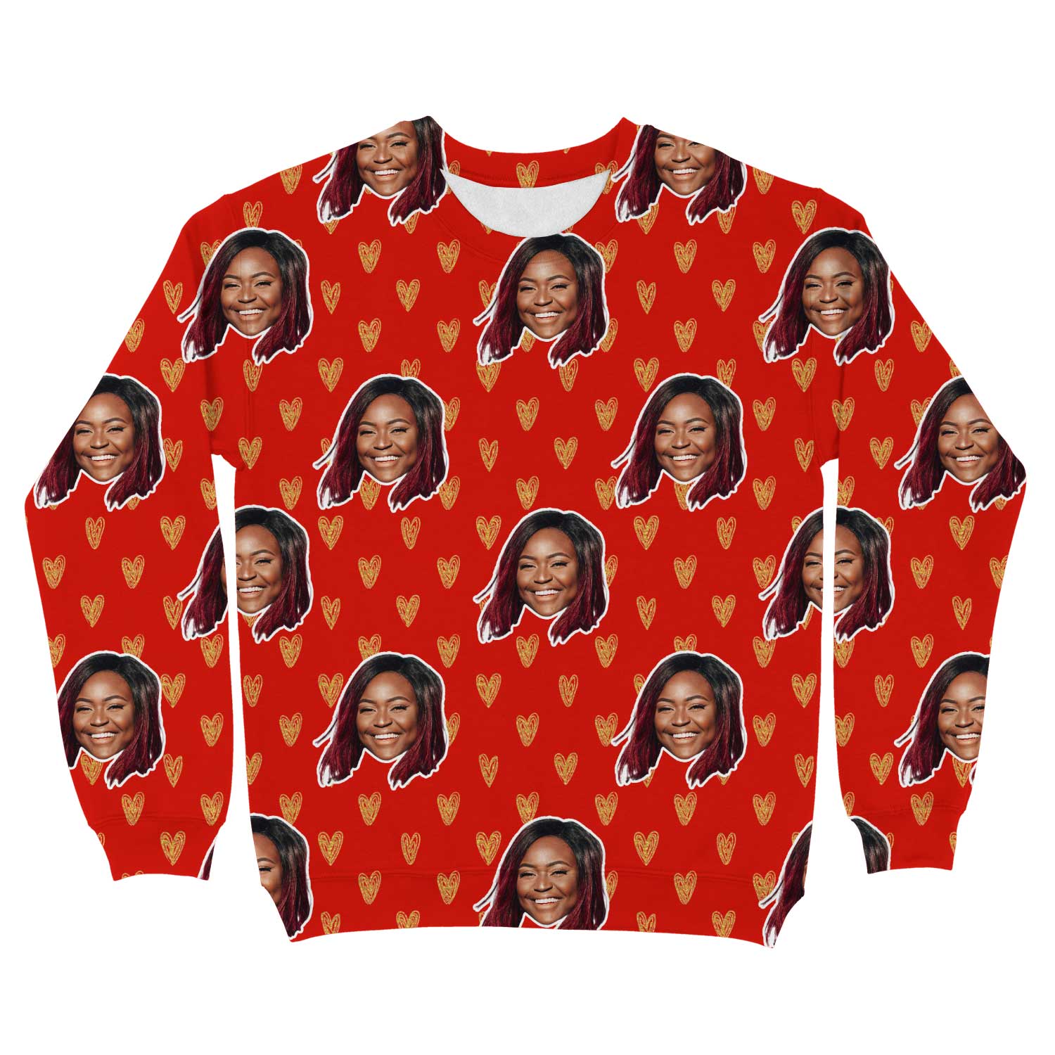 Gold Hearts Personalised Sweatshirt