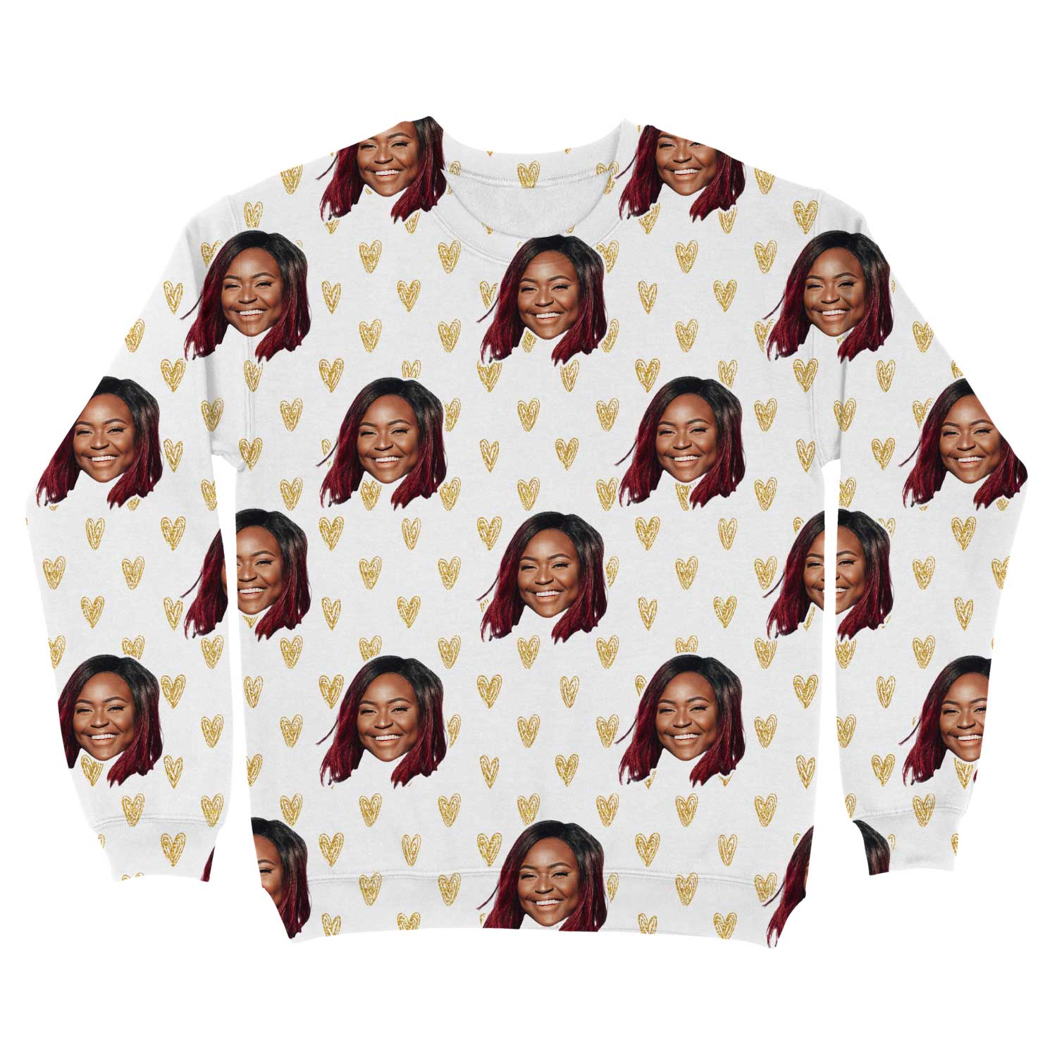 Gold Hearts Personalised Sweatshirt