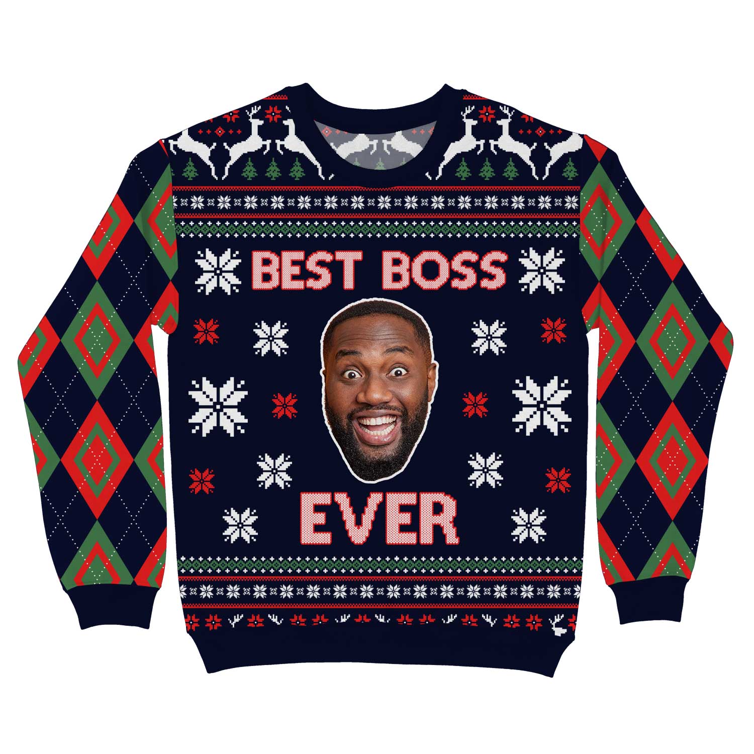 Best Boss Ever Personalised Christmas Jumper