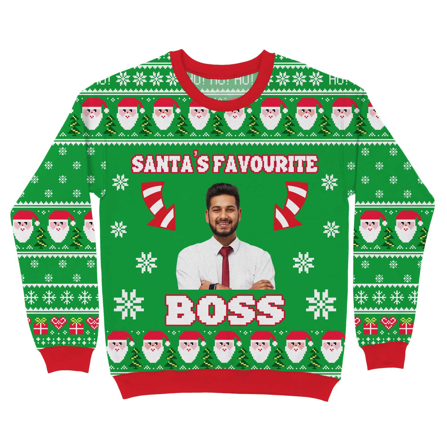 Santa's Favourite Boss Personalised Christmas Jumper