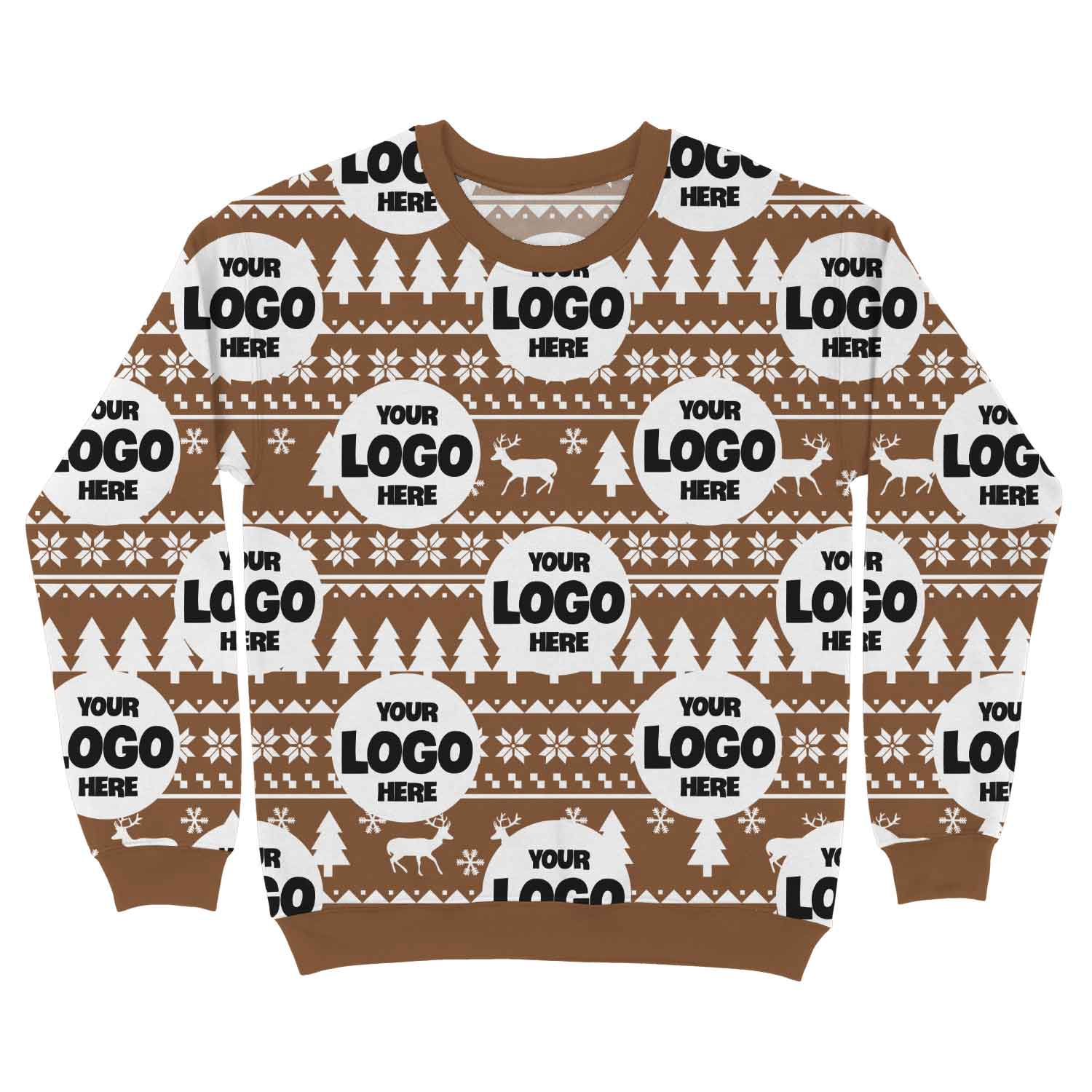 Your Logo Pattern Multi Personalised Christmas Jumper