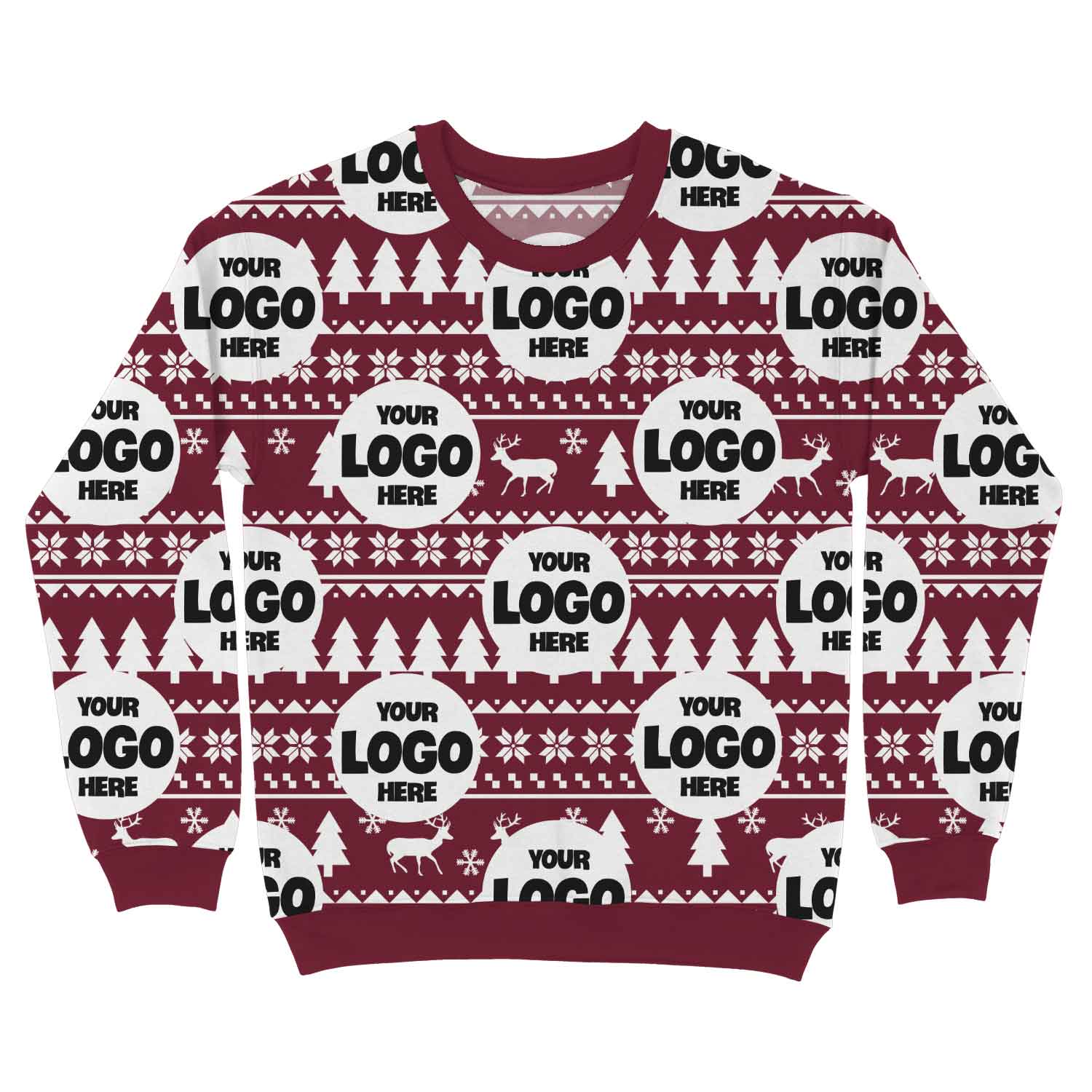 Your Logo Pattern Multi Personalised Christmas Jumper