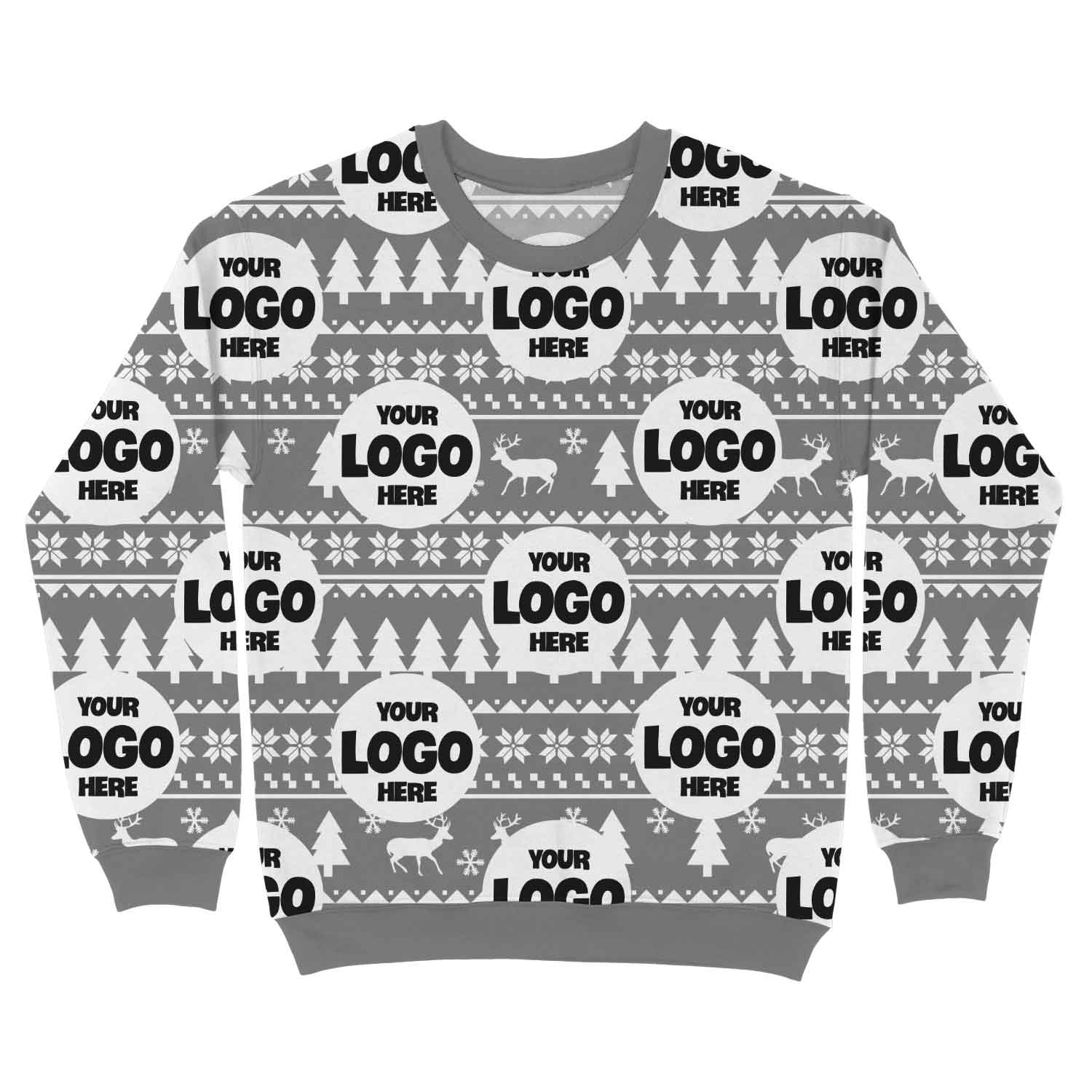 Your Logo Pattern Multi Personalised Christmas Jumper