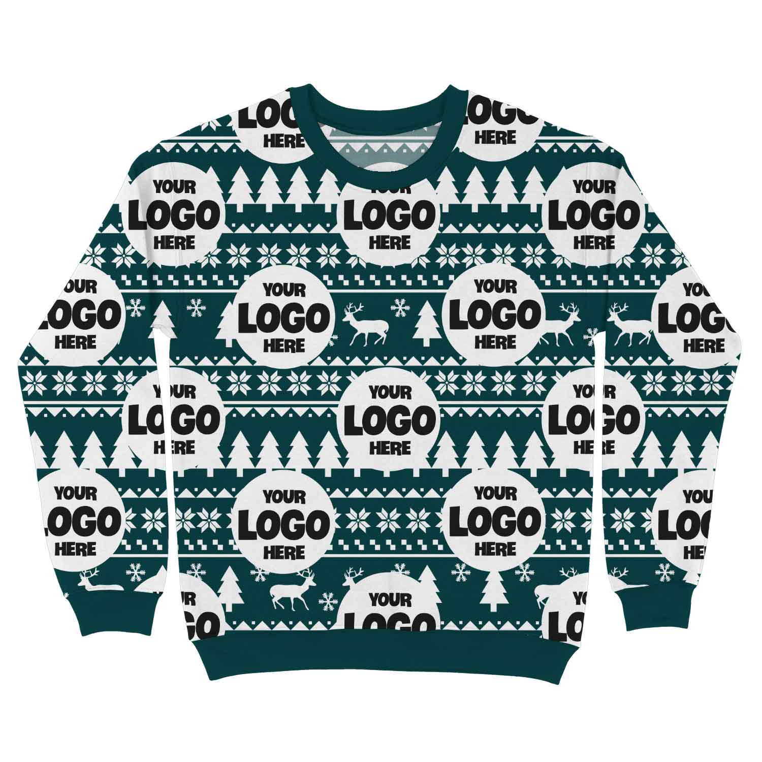 Your Logo Pattern Multi Personalised Christmas Jumper