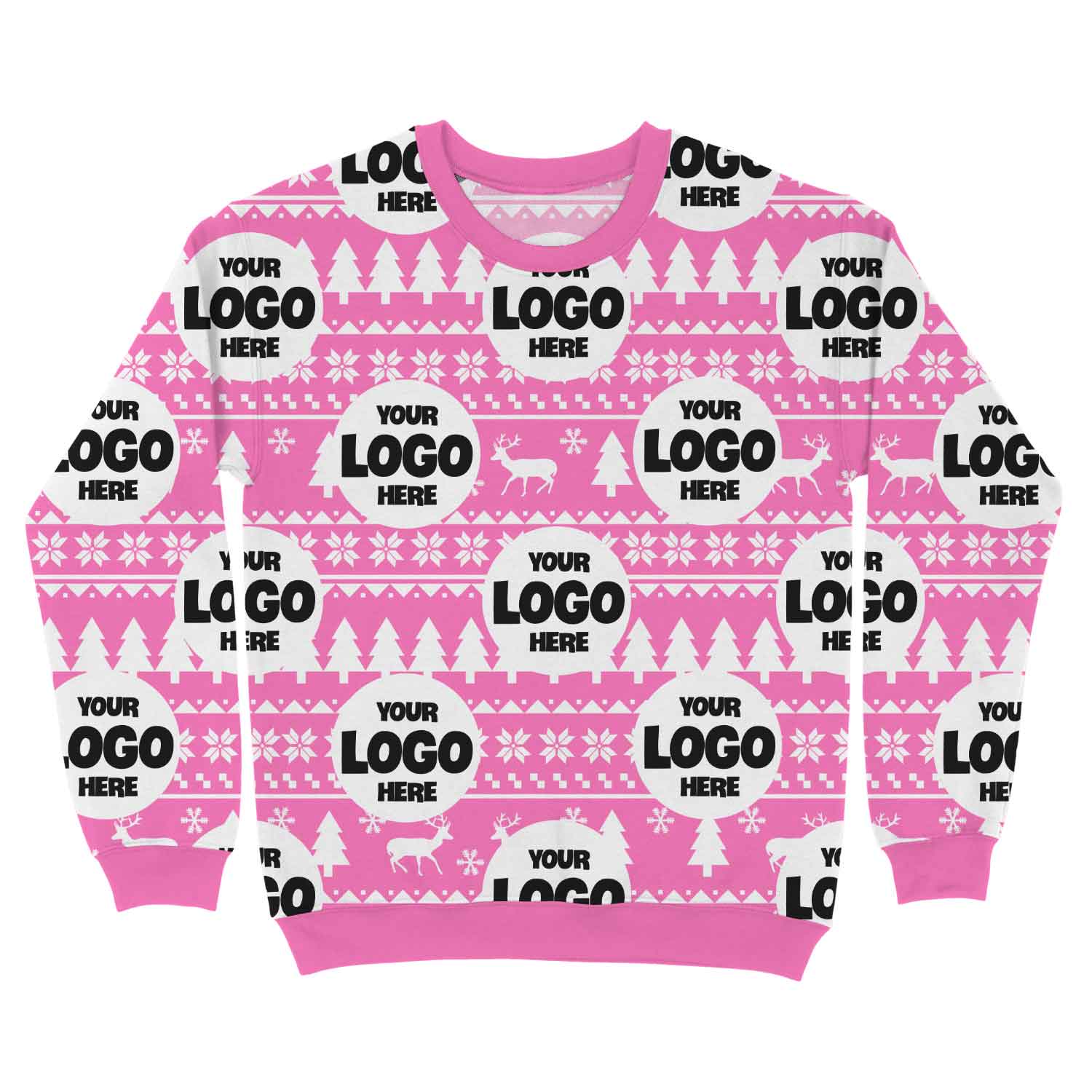 Your Logo Pattern Multi Personalised Christmas Jumper