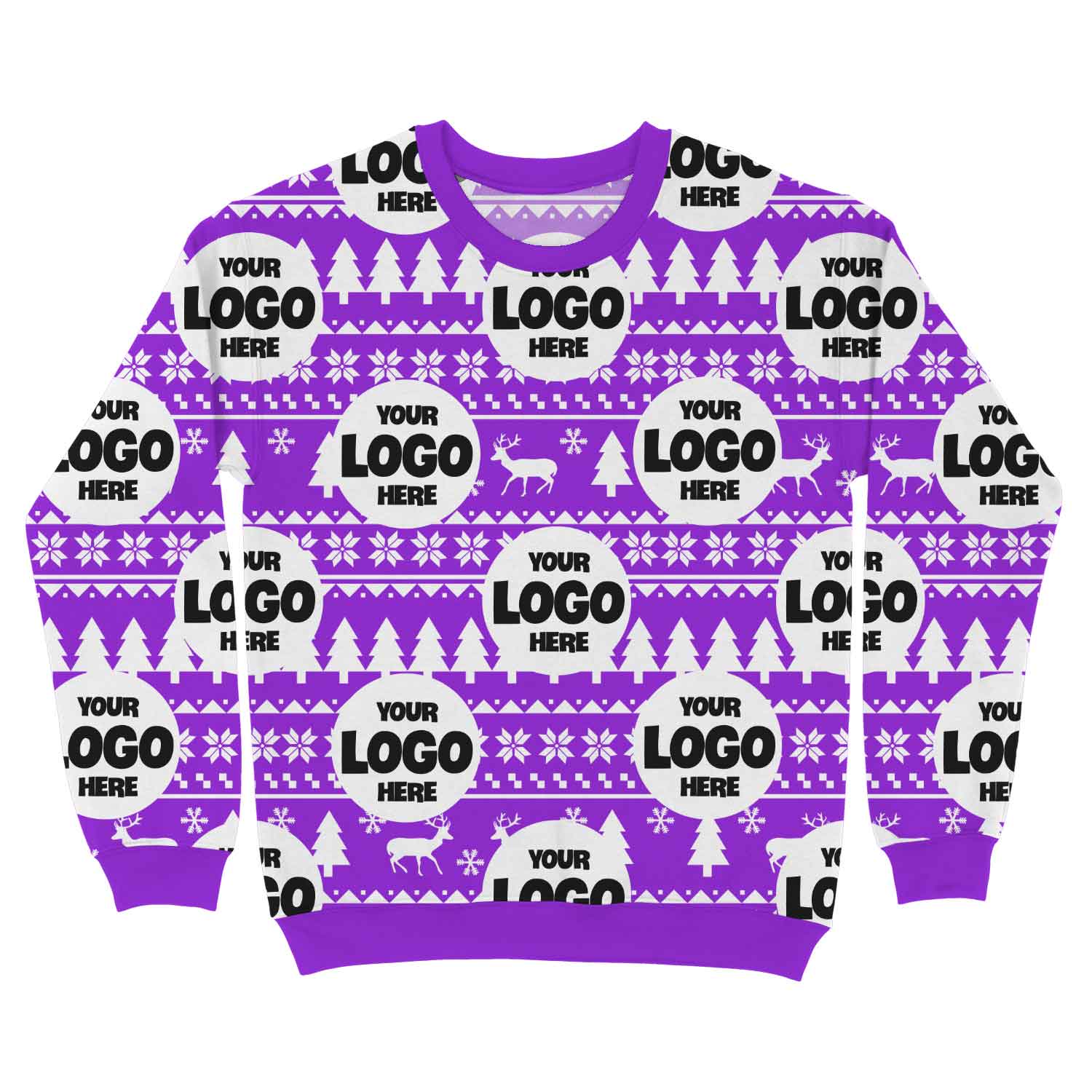 Your Logo Pattern Multi Personalised Christmas Jumper