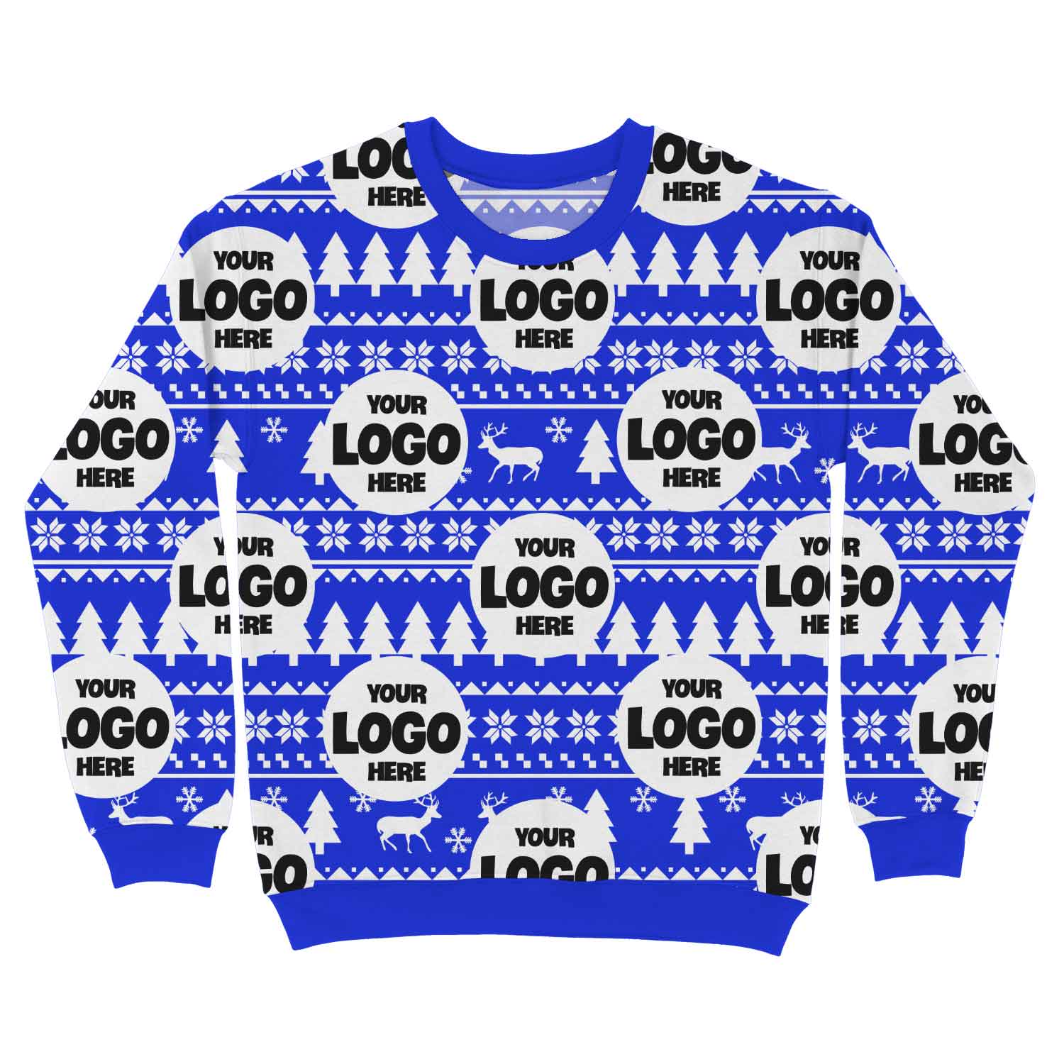 Your Logo Pattern Multi Personalised Christmas Jumper